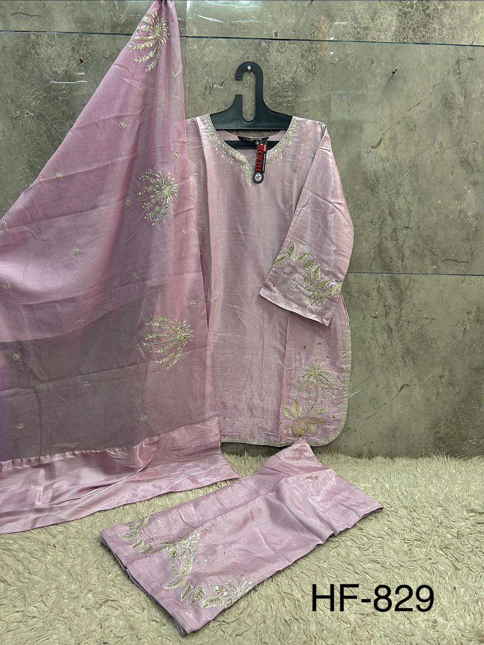 HOOR TEX HF 829 JIMMY CHOO FABRIC BEAUTIFUL DESIGNER WORK READY MADE PAKISTANI SUIT
