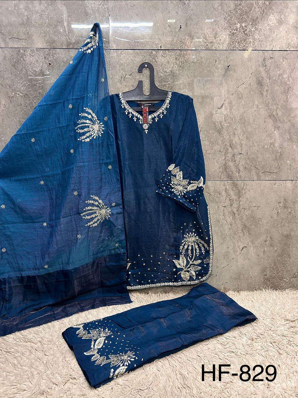 HOOR TEX HF 829 JIMMY CHOO FABRIC BEAUTIFUL DESIGNER WORK READY MADE PAKISTANI SUIT