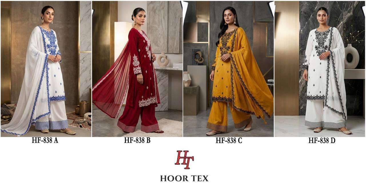 HOOR TEX HF 838 RAYON DESIGNER WORK READY MADE PAKISTANI STYLE SUIT