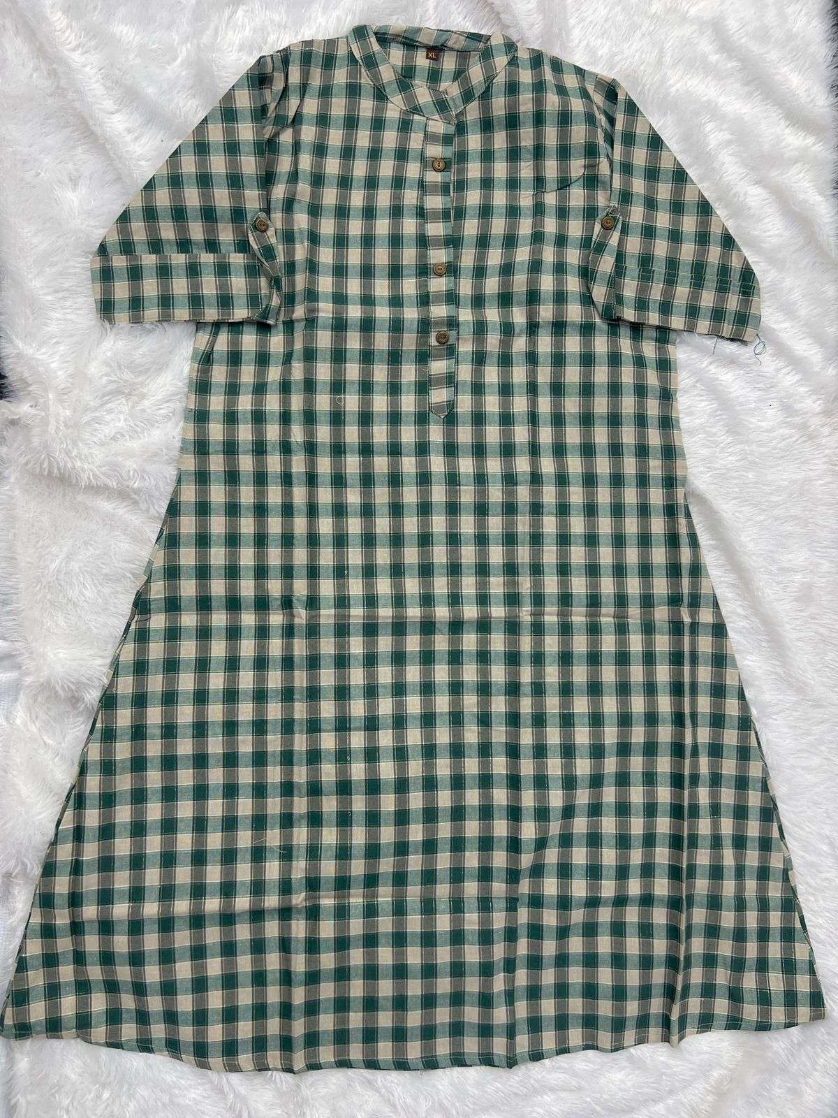 INLI MIDI COLLECTION VOL 2 COTTON CHECKS PRINT ONE PIECE DRESS