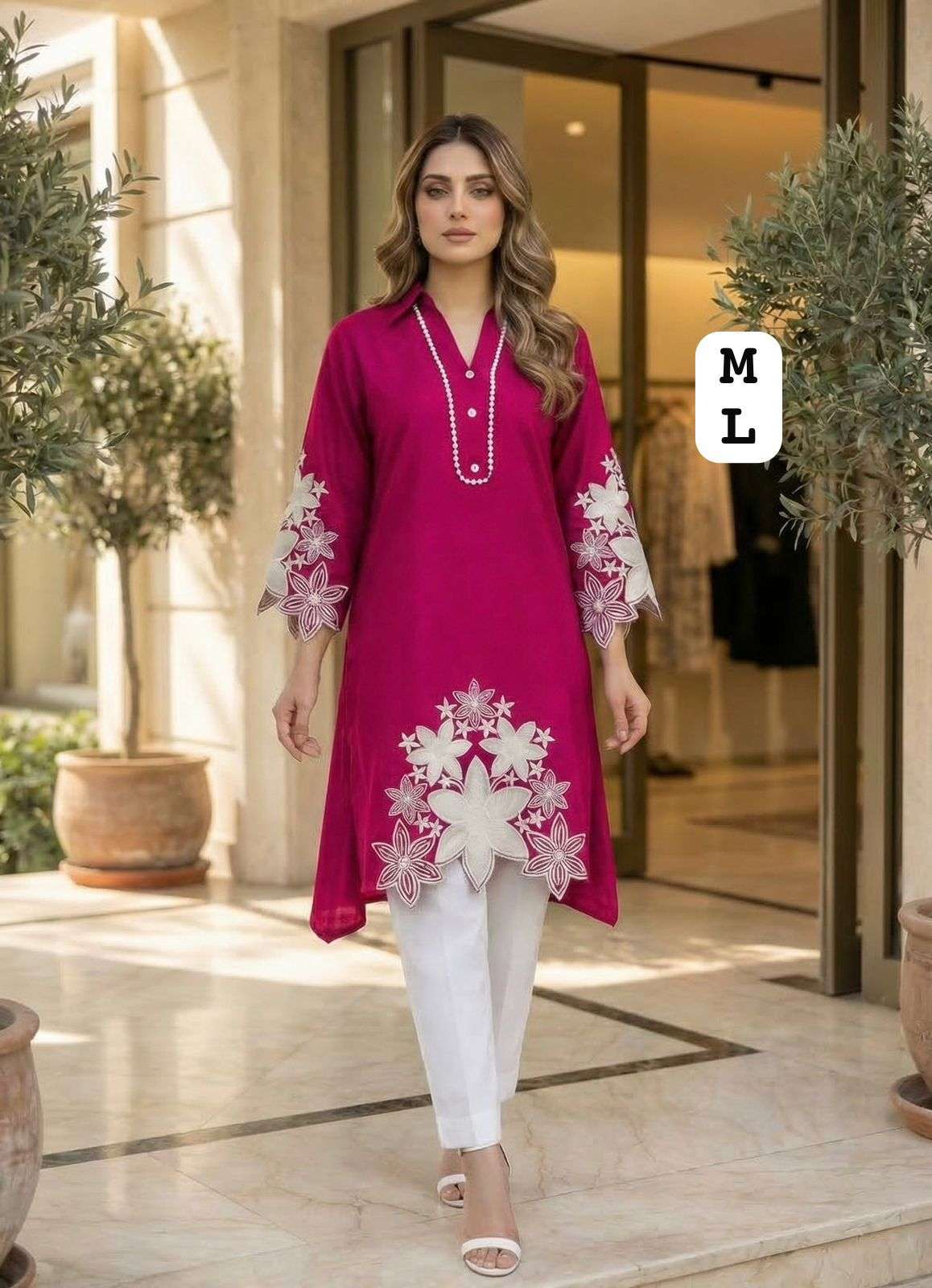 INLI THE STYLO 2.0 RAYON FANCY FANCY A LINE STYLE KURTI WITH PANT PAIR 