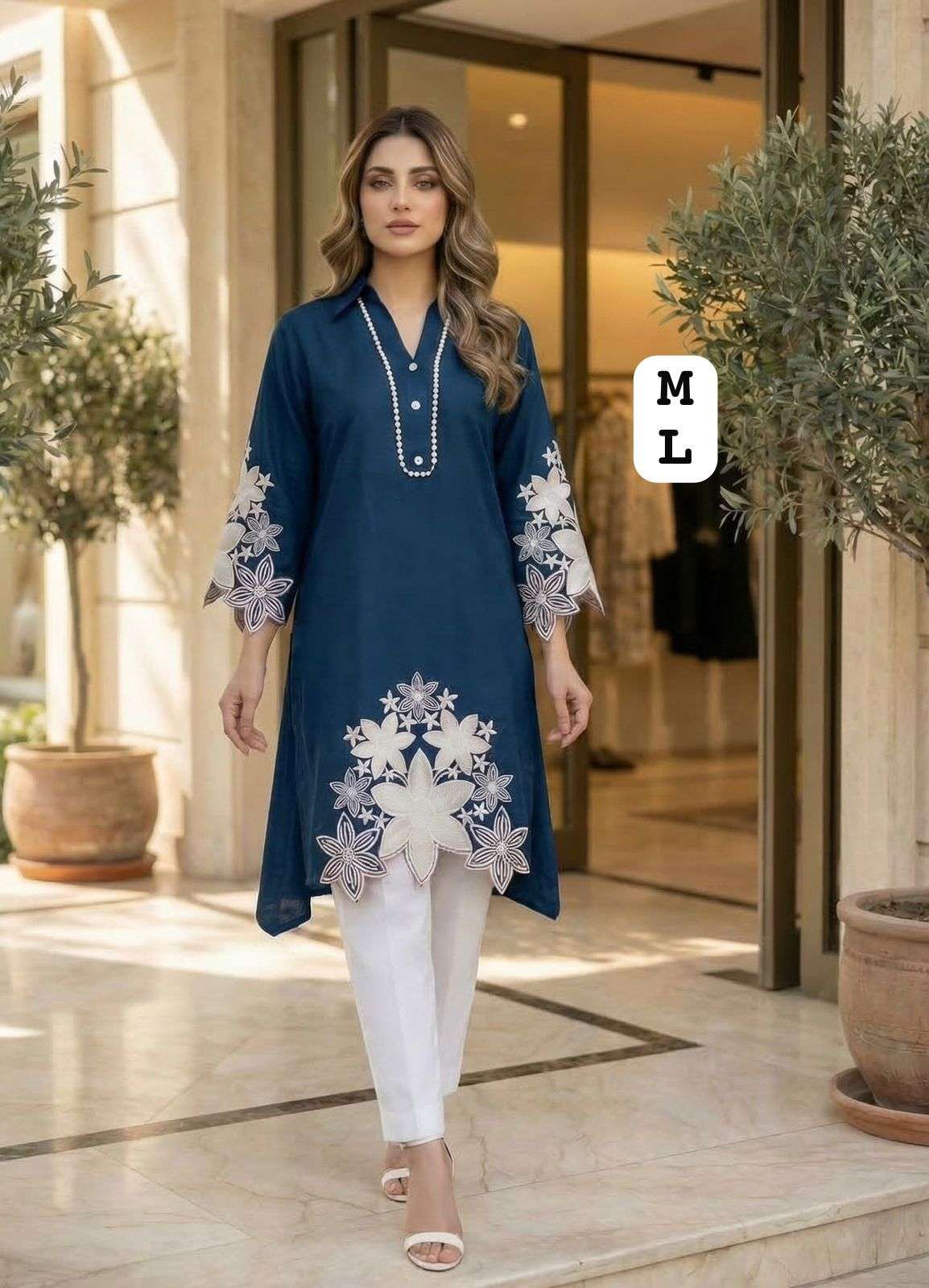 INLI THE STYLO 2.0 RAYON FANCY FANCY A LINE STYLE KURTI WITH PANT PAIR 