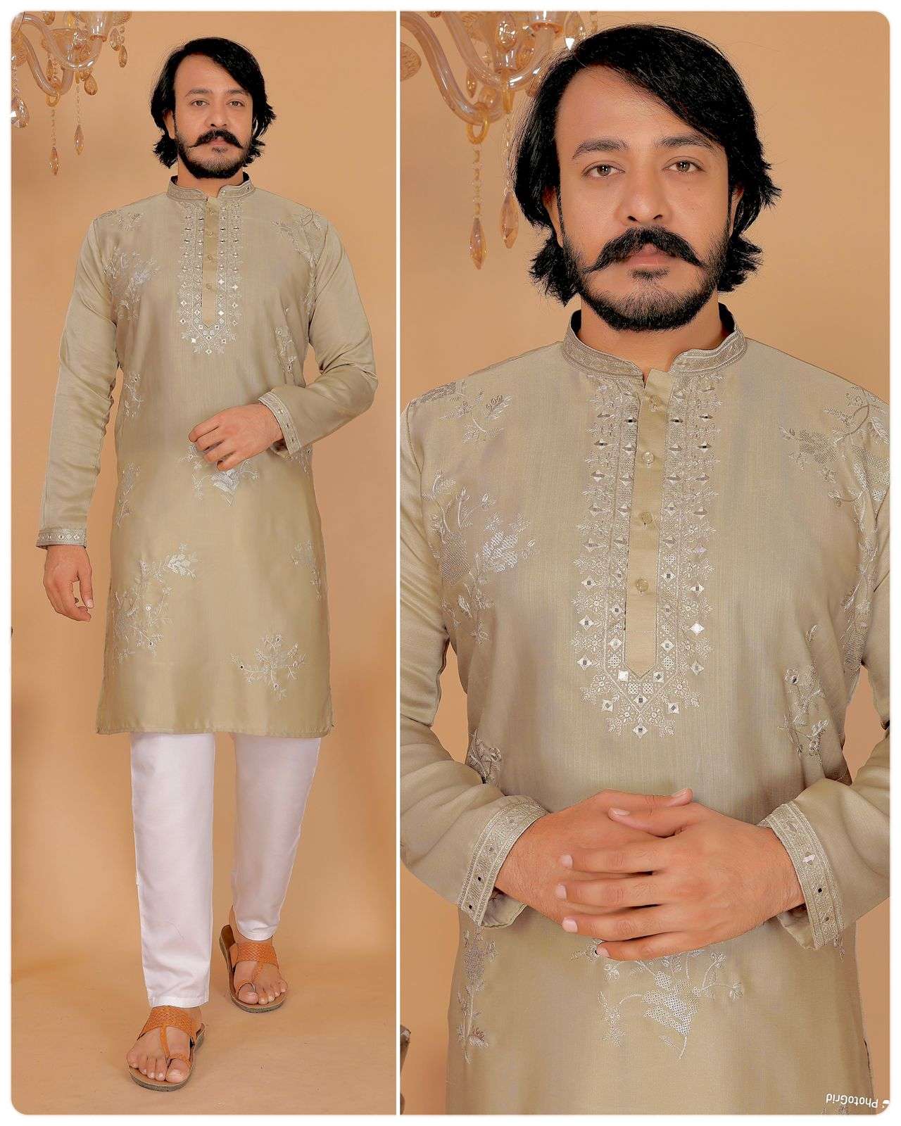 INLI UTSAV 11.0 SILK ETHNIC WEAR MENS KURTA WITH PYJAMA PAIR 