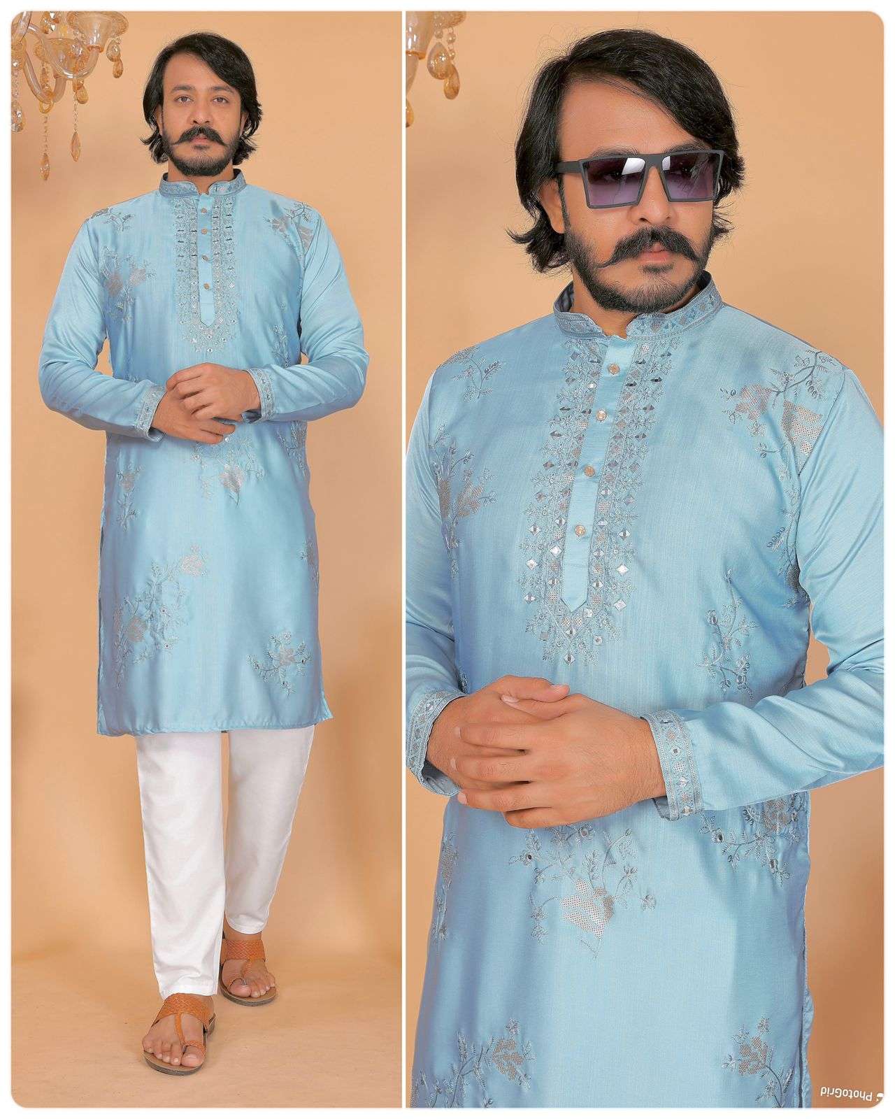 INLI UTSAV 11.0 SILK ETHNIC WEAR MENS KURTA WITH PYJAMA PAIR 