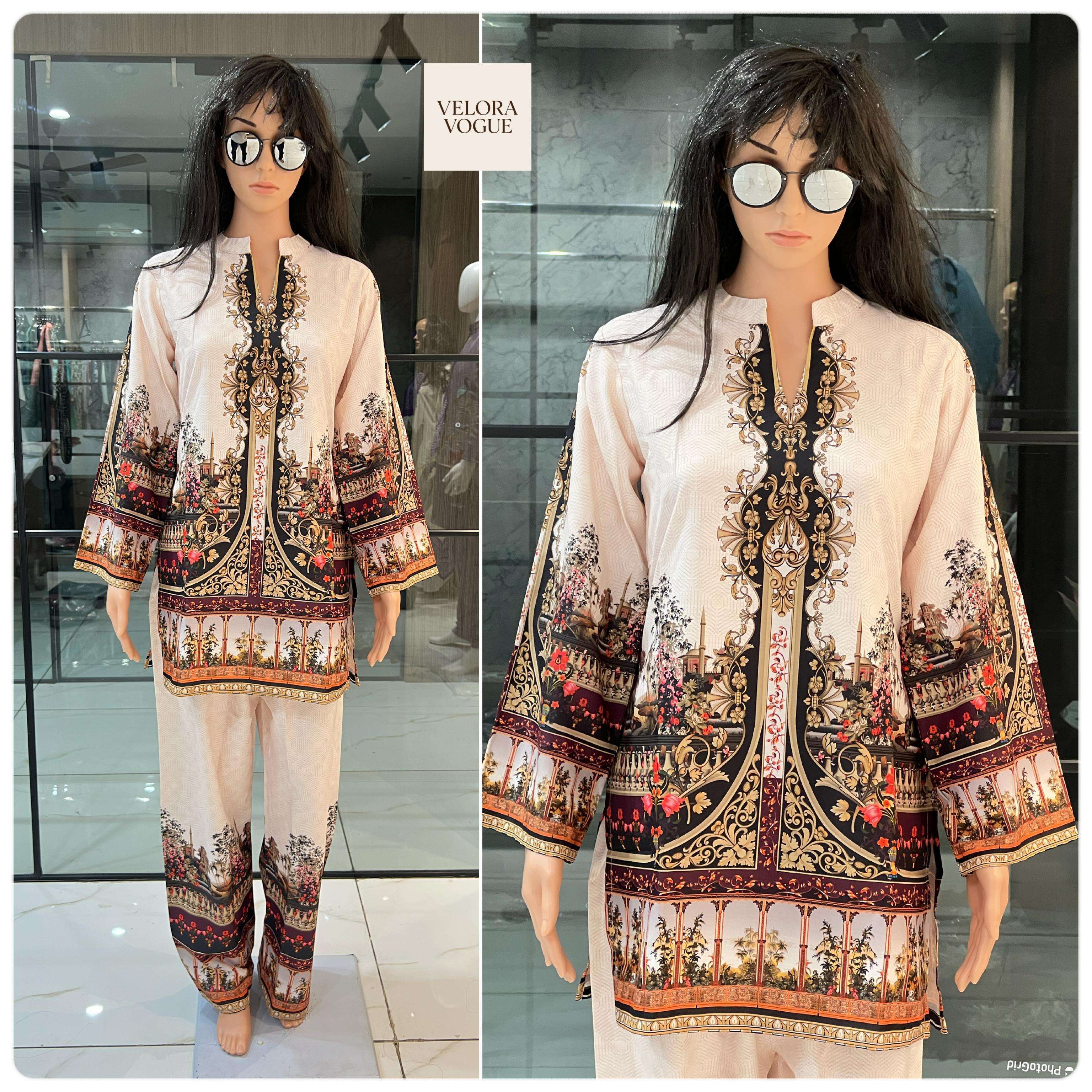 INLI VELORA VOGUE LINEN DIGITAL PRINT TURKISH STYLE CO-ORD SET