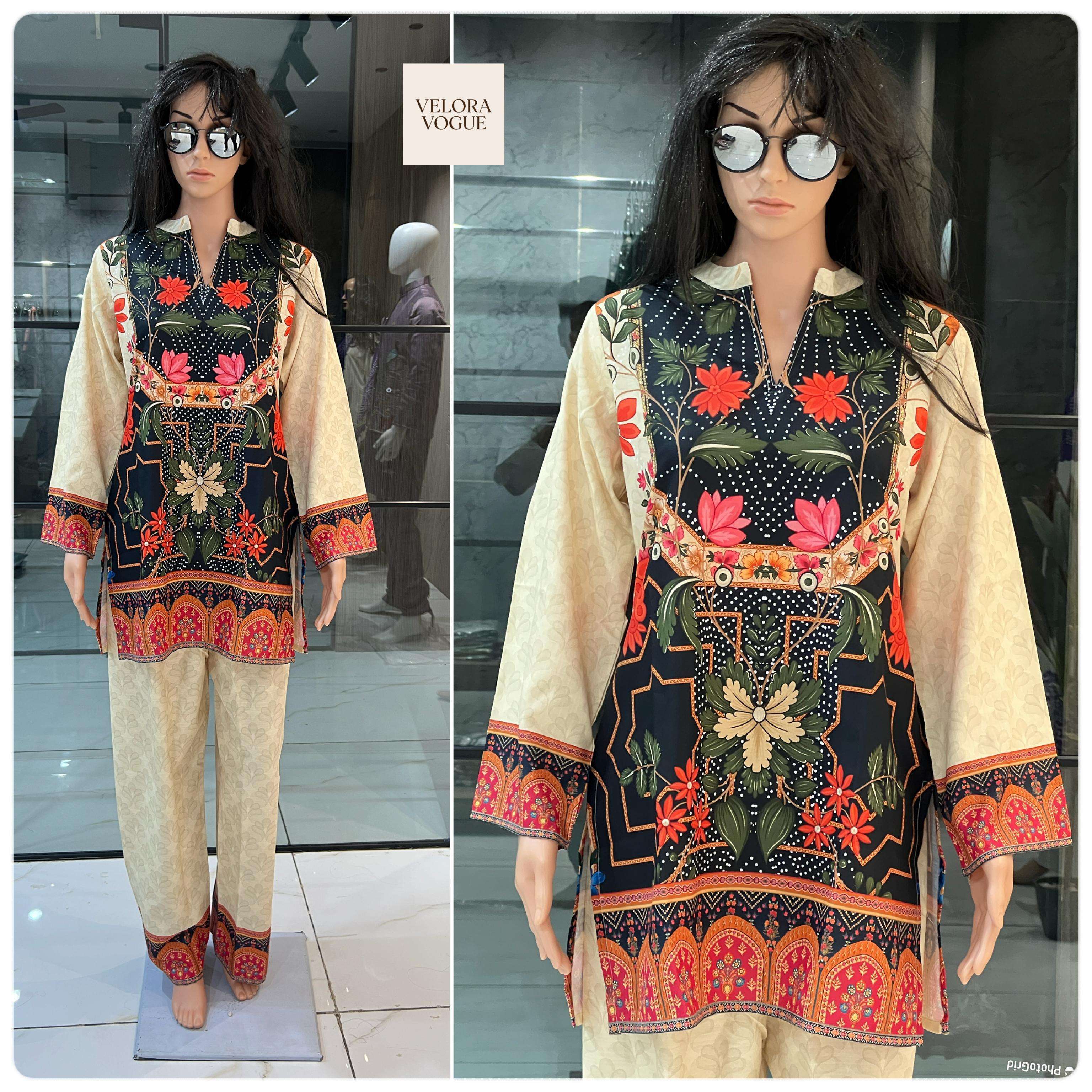 INLI VELORA VOGUE LINEN DIGITAL PRINT TURKISH STYLE CO-ORD SET