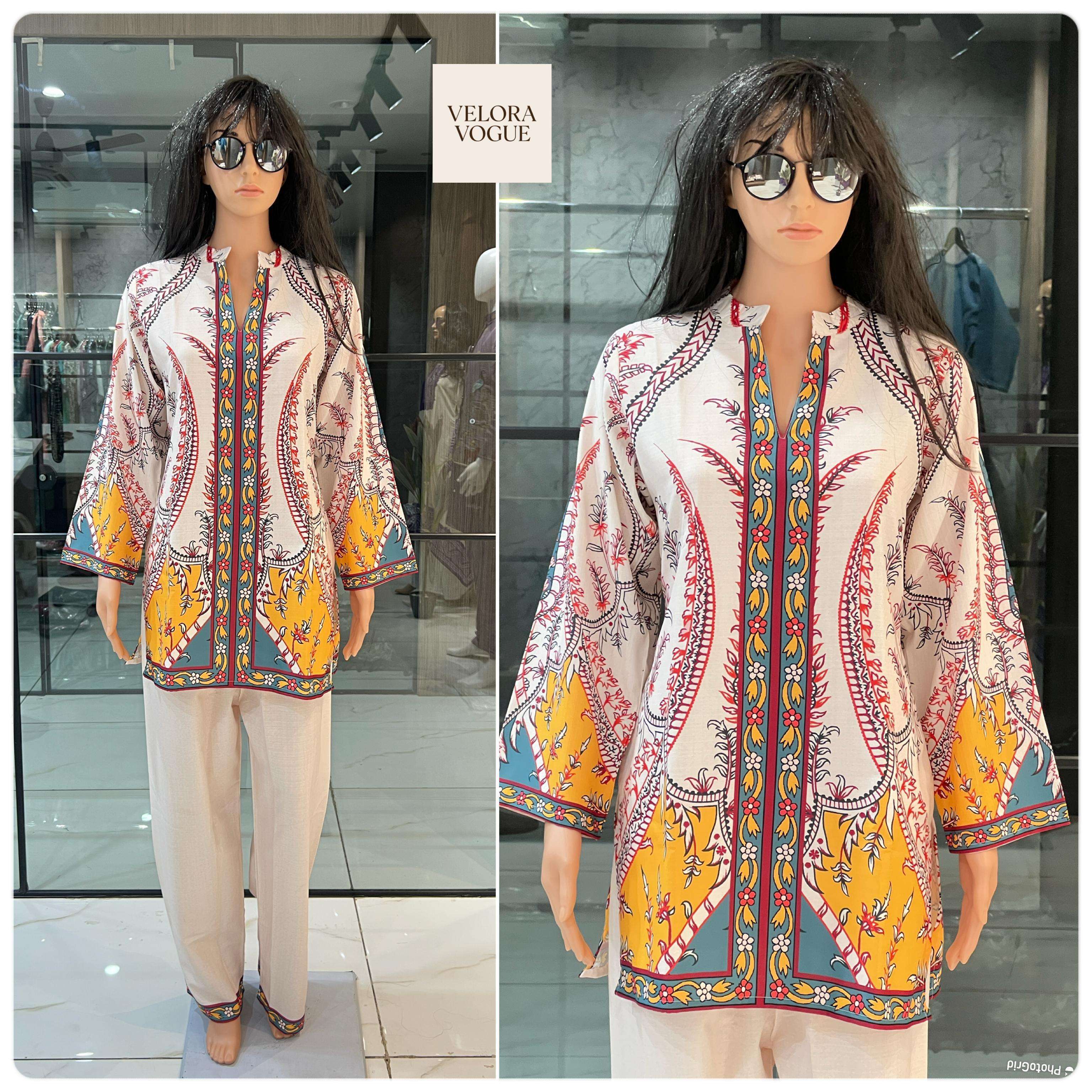 INLI VELORA VOGUE LINEN DIGITAL PRINT TURKISH STYLE CO-ORD SET
