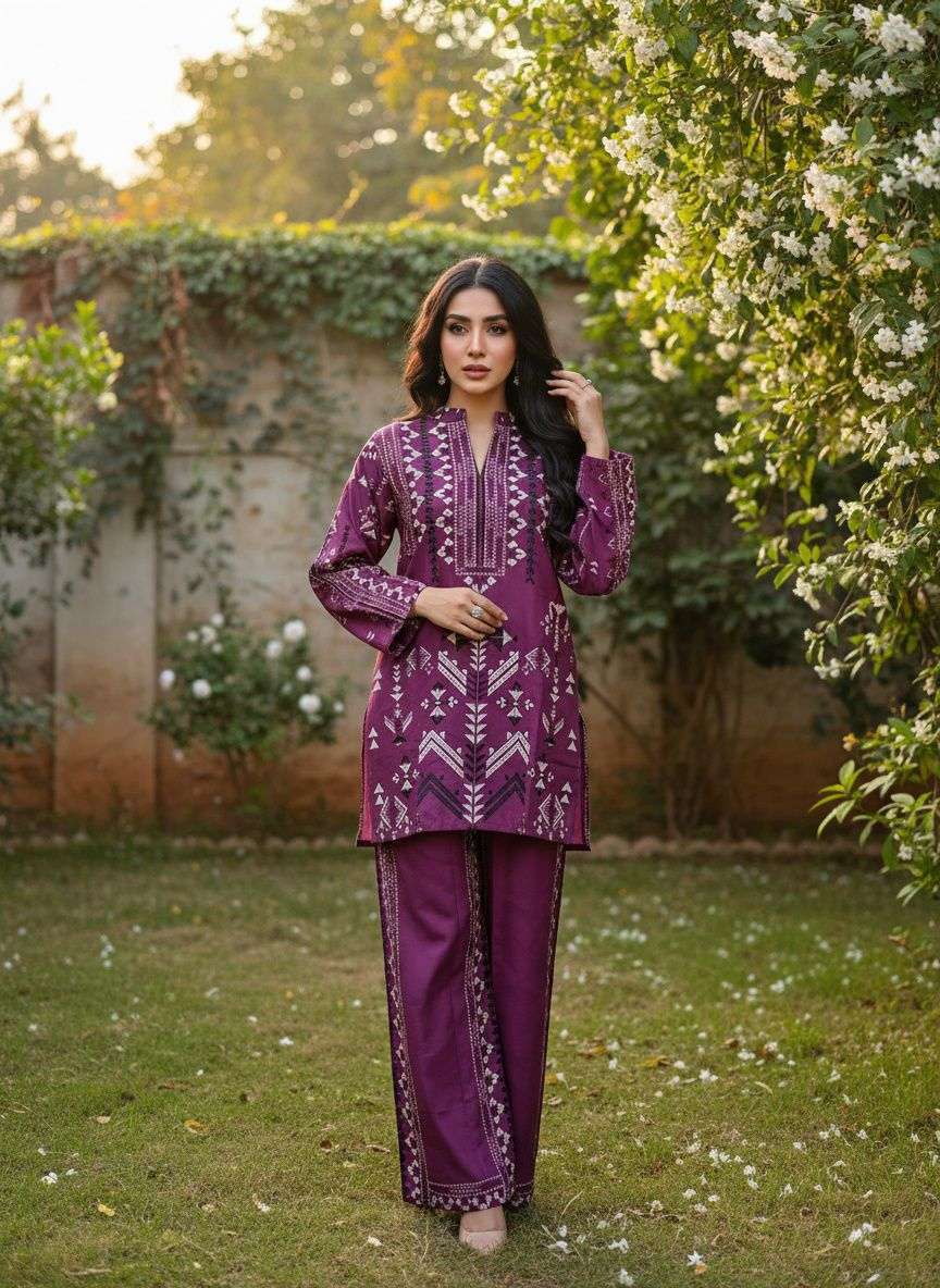 INLI VELORA VOGUE LINEN DIGITAL PRINT TURKISH STYLE CO-ORD SET
