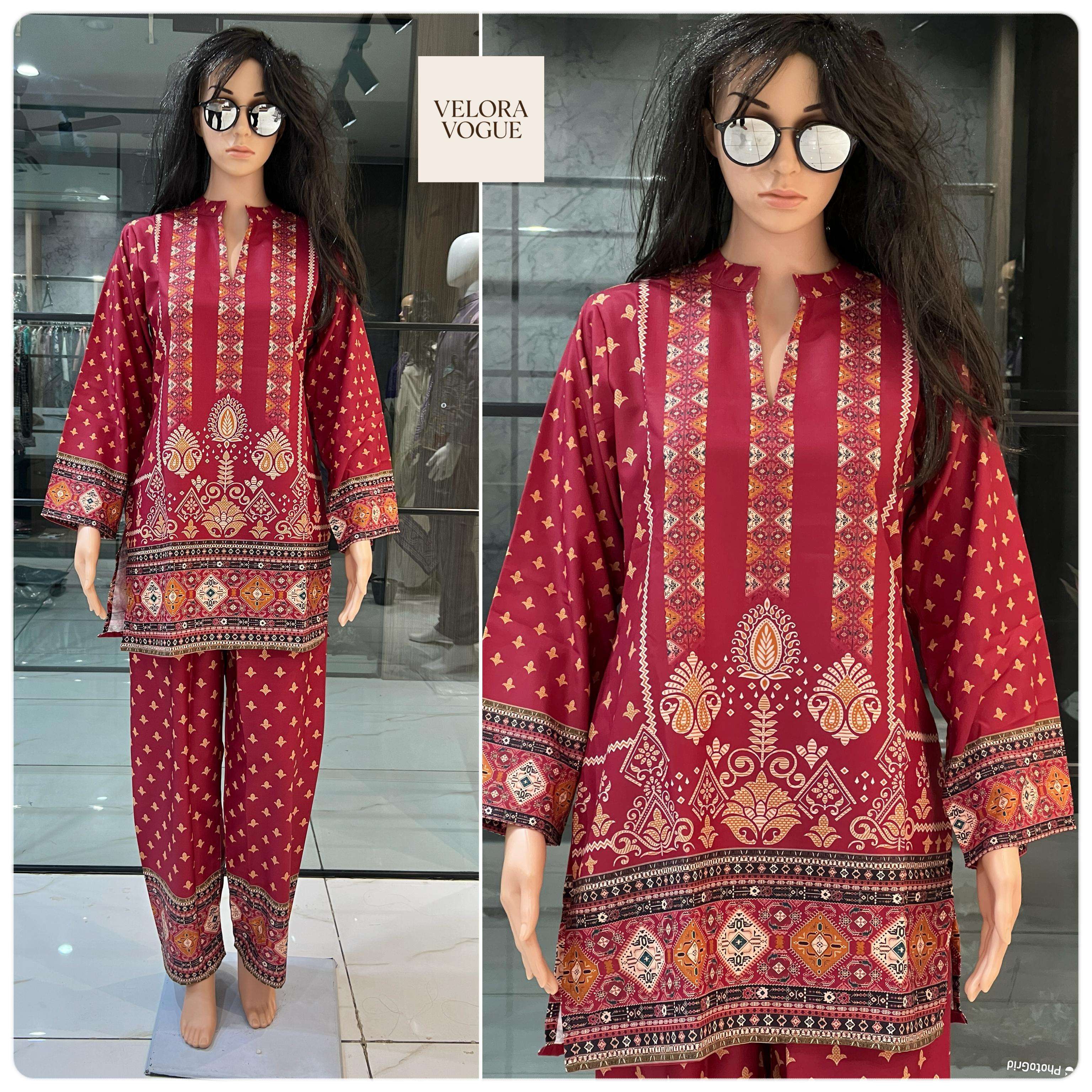 INLI VELORA VOGUE LINEN DIGITAL PRINT TURKISH STYLE CO-ORD SET