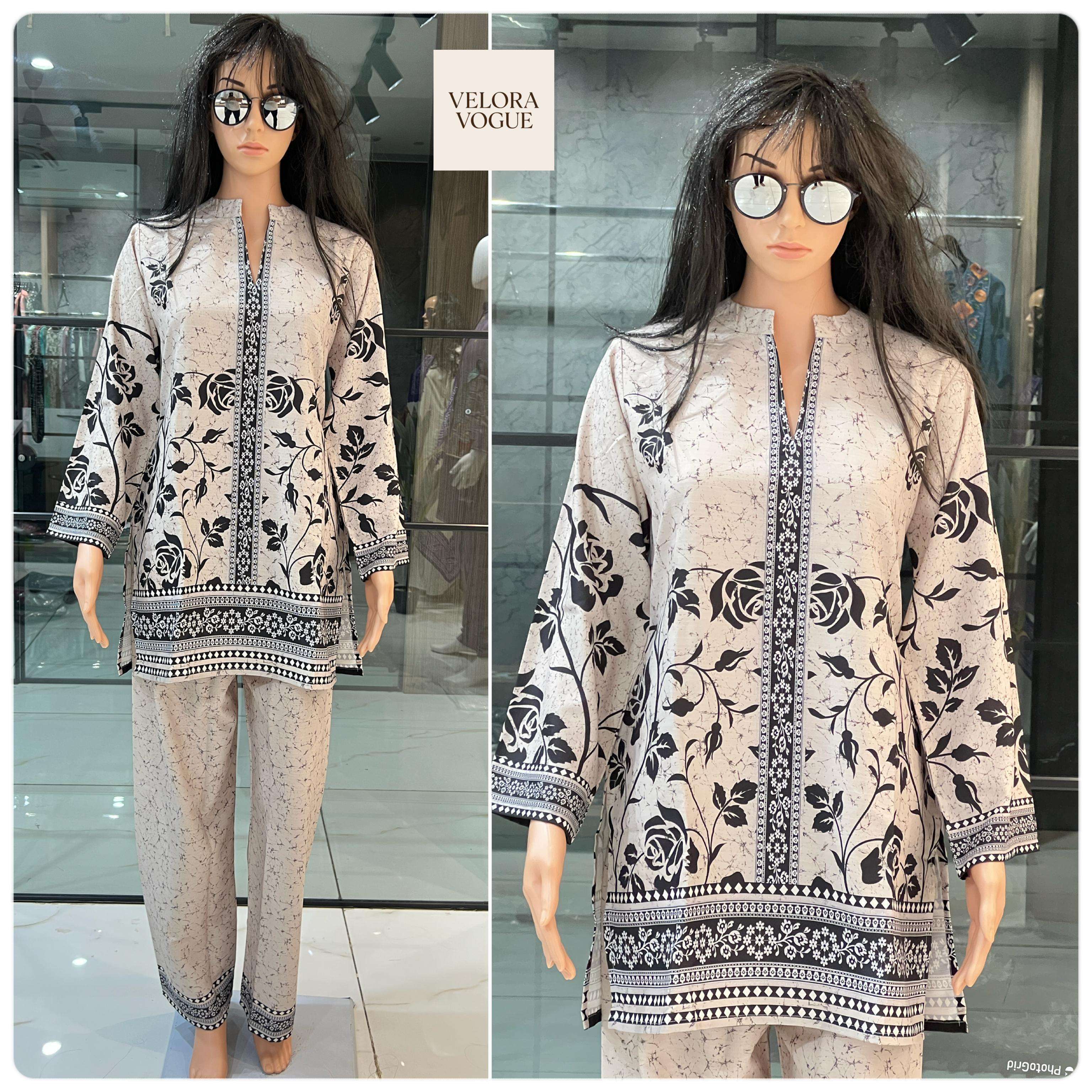 INLI VELORA VOGUE LINEN DIGITAL PRINT TURKISH STYLE CO-ORD SET