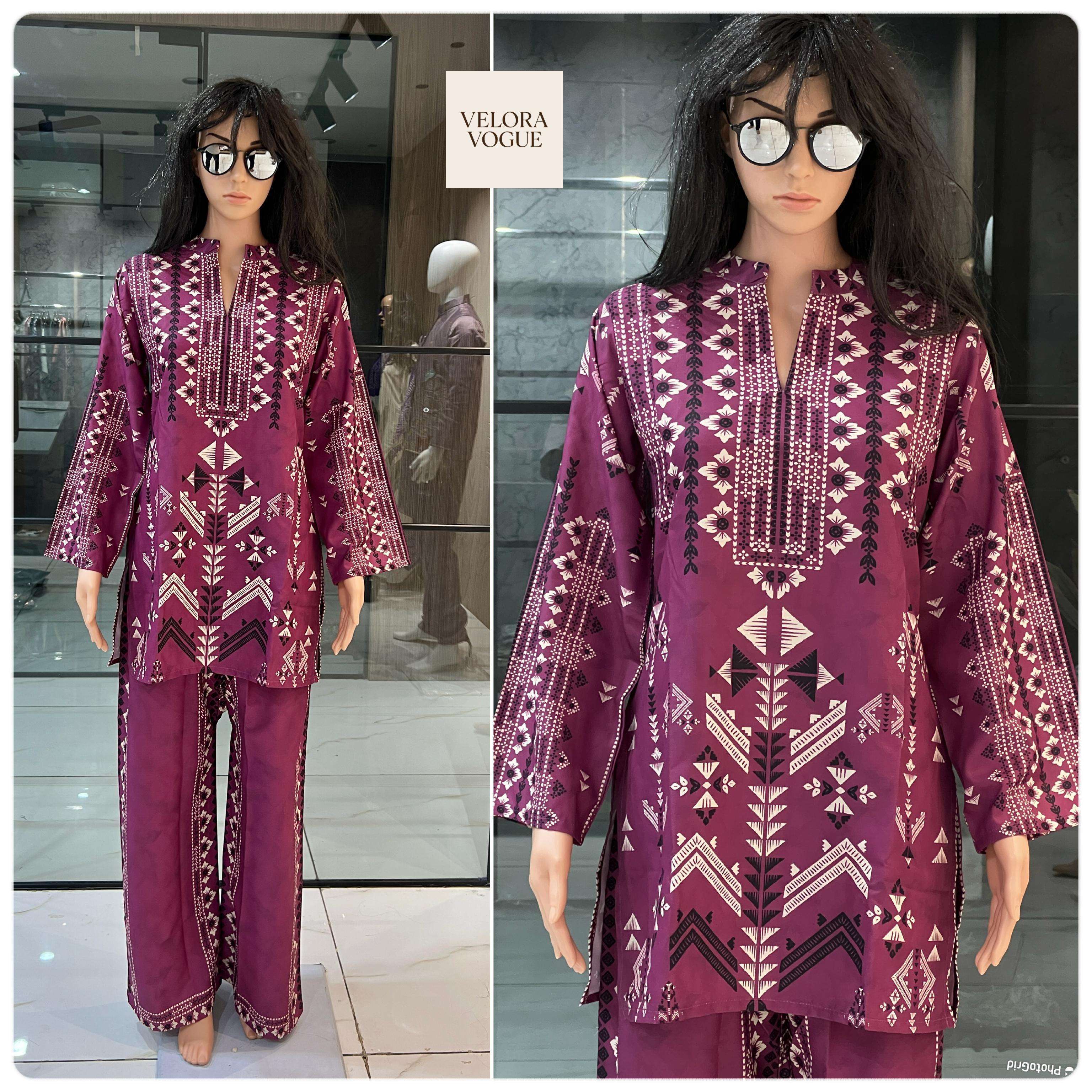 INLI VELORA VOGUE LINEN DIGITAL PRINT TURKISH STYLE CO-ORD SET