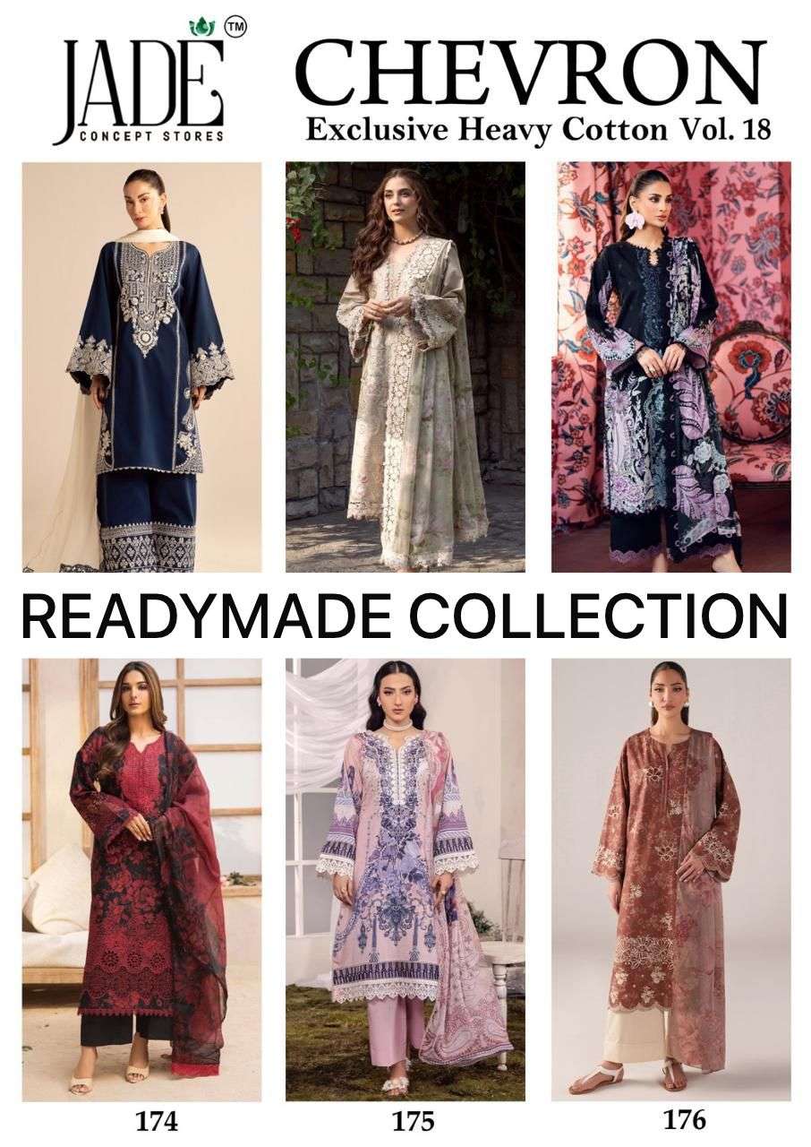 JADE CHEVRON EXCLUSIVE HEAVY COTTON VOL 18 READY MADE COLLECTION 