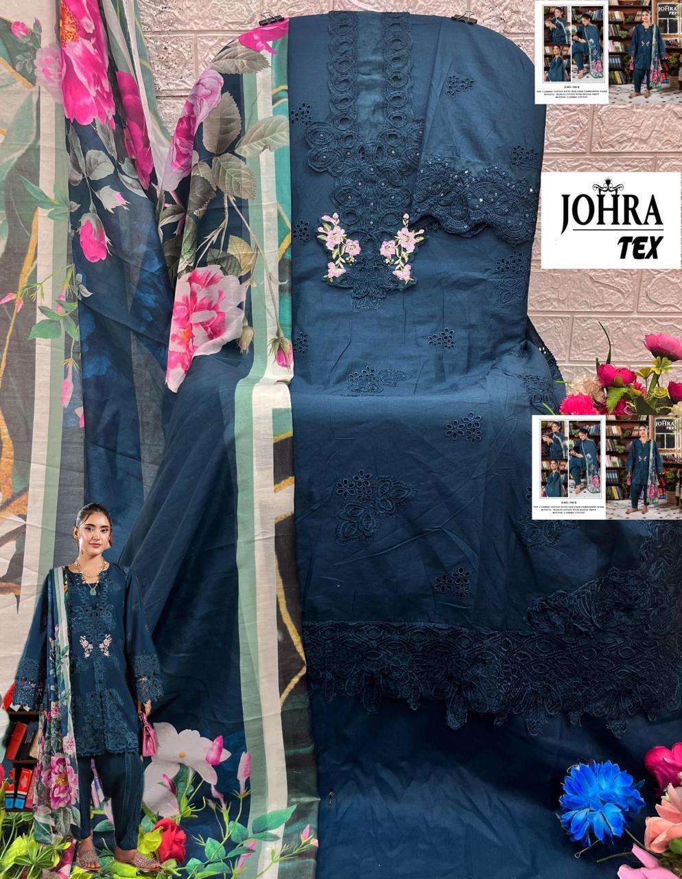 JOHRA TEX JT 184 C COTTON WITH CHIKANKRI EMBROIDERY WORK SUIT