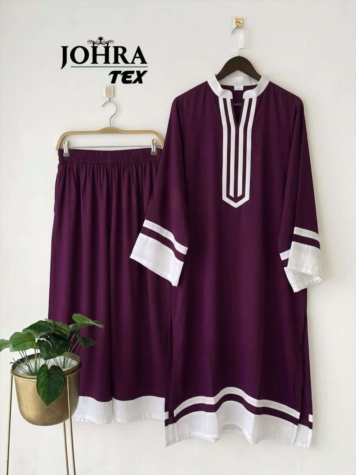 JOHRA TEX JT 200 VISCOSE FANCY PAKISTANI STYLE KURTI WITH BOTTOM PAIR 