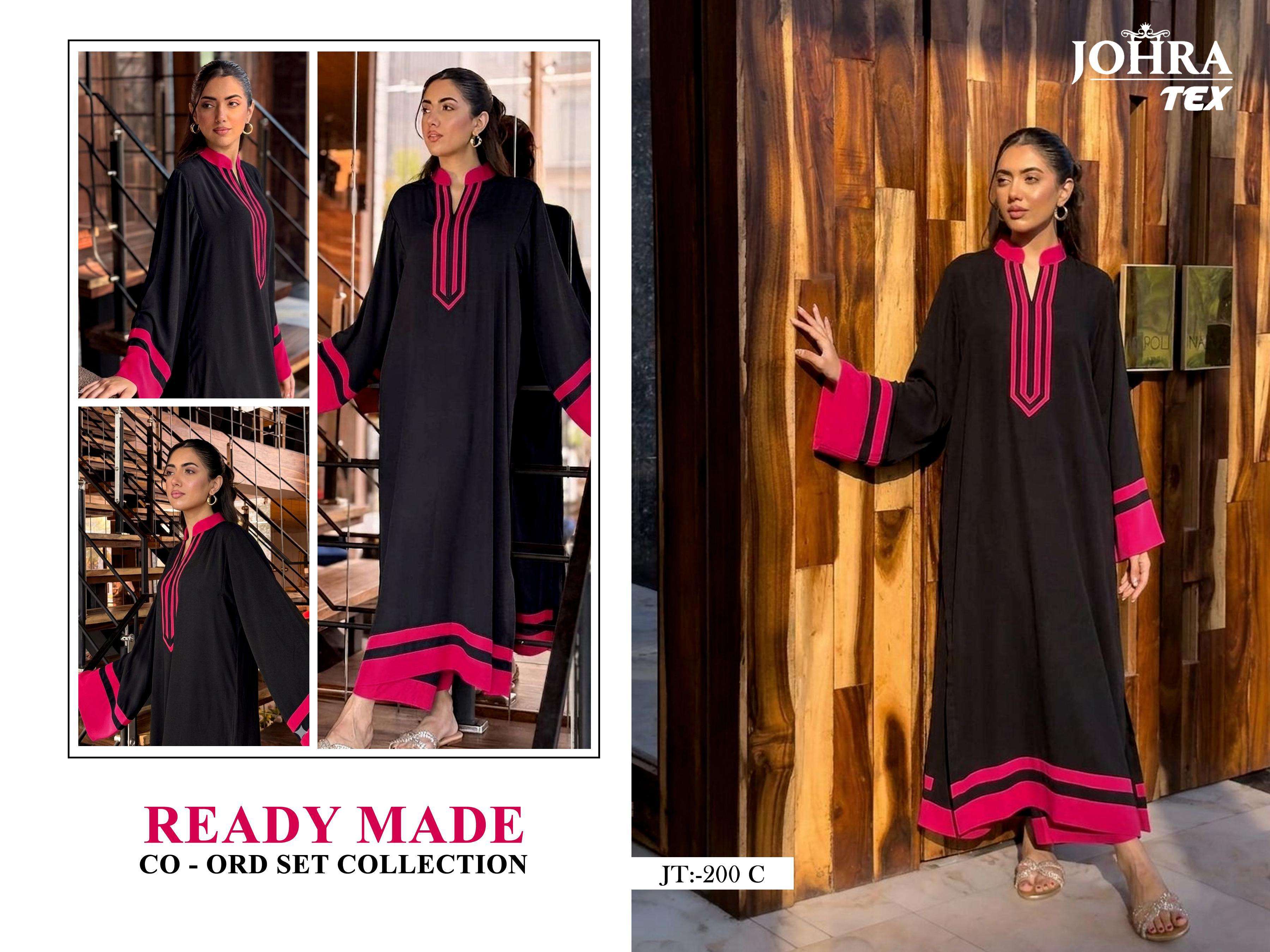 JOHRA TEX JT 200 VISCOSE FANCY PAKISTANI STYLE KURTI WITH BOTTOM PAIR 