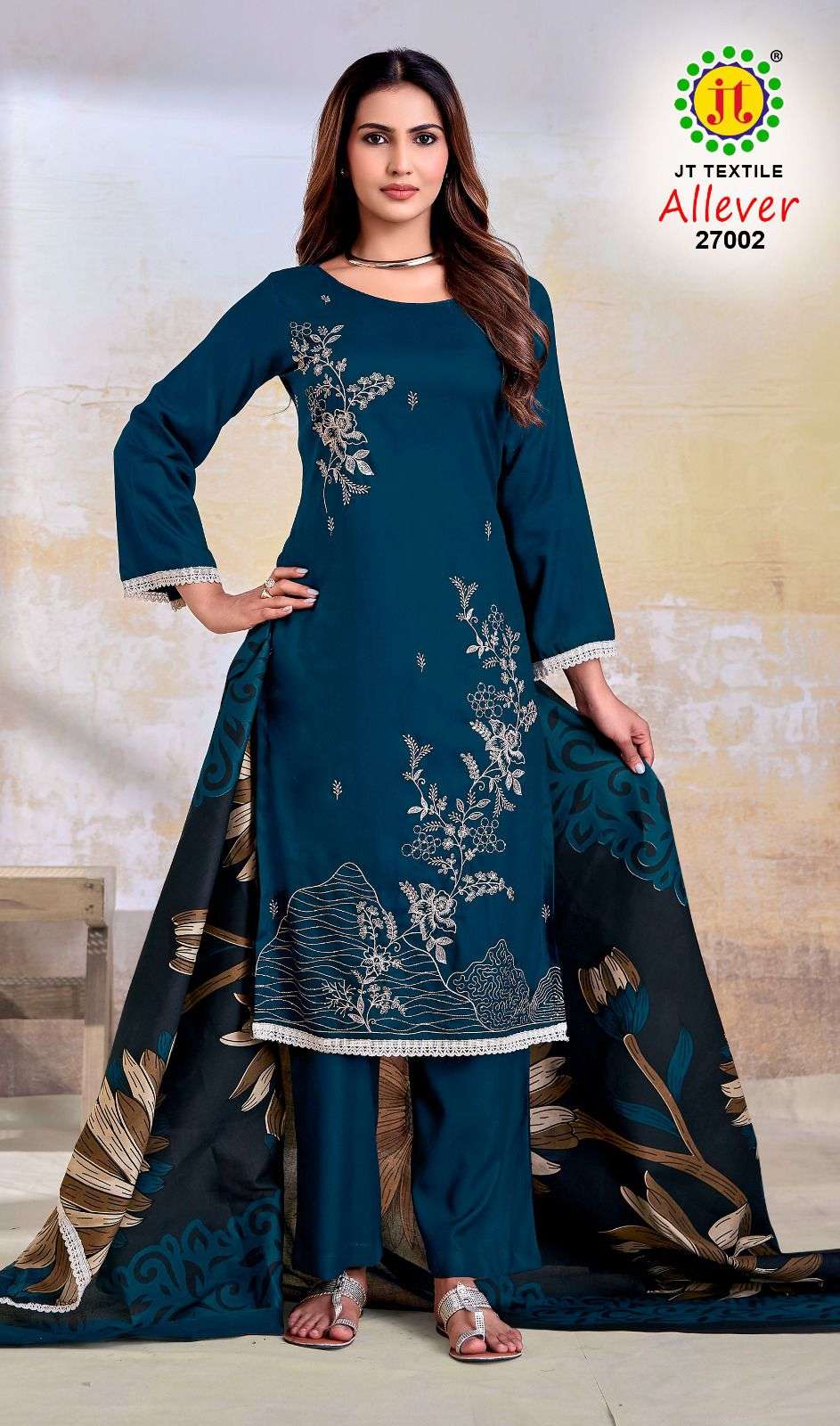 JT ALLEVER VOL 27 RAYON FANCY WORKS LADIES SALWAR SUIT
