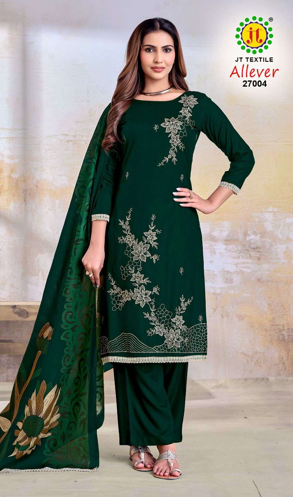 JT ALLEVER VOL 27 RAYON FANCY WORKS LADIES SALWAR SUIT