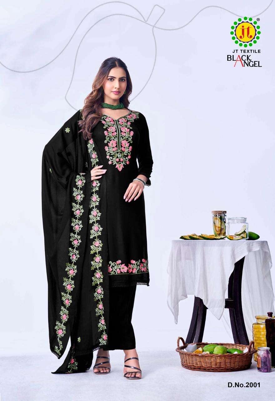 JT BLACK ANGEL VOL 2 RAYON PREMIUM WORKS LADIES SALWAR SUIT