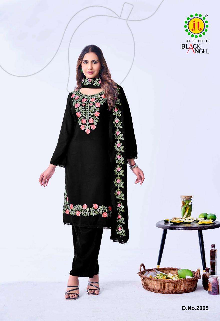 JT BLACK ANGEL VOL 2 RAYON PREMIUM WORKS LADIES SALWAR SUIT