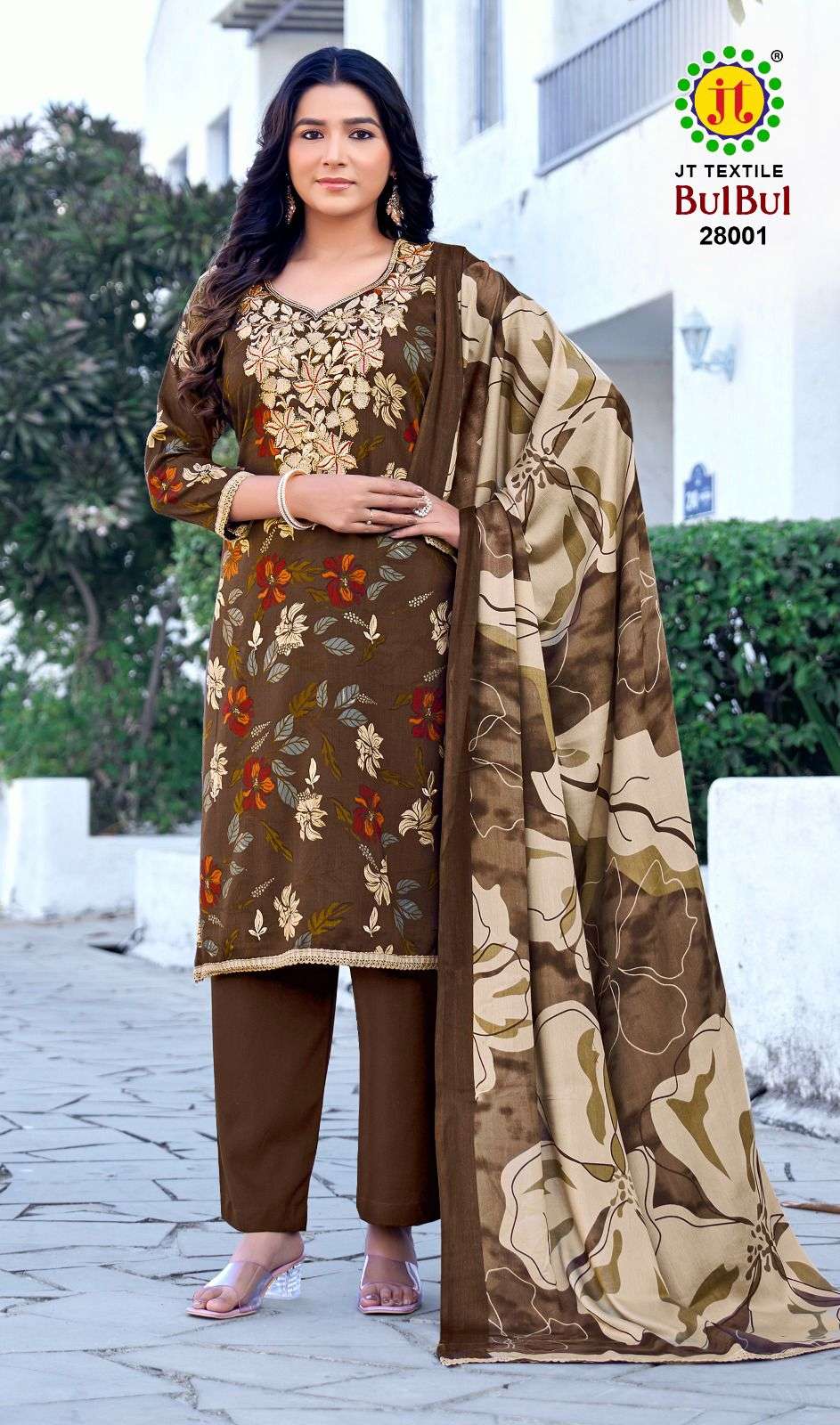 JT BULBUL VOL 28 RAYON FANCY WORKS LADIES SALWAR SUIT