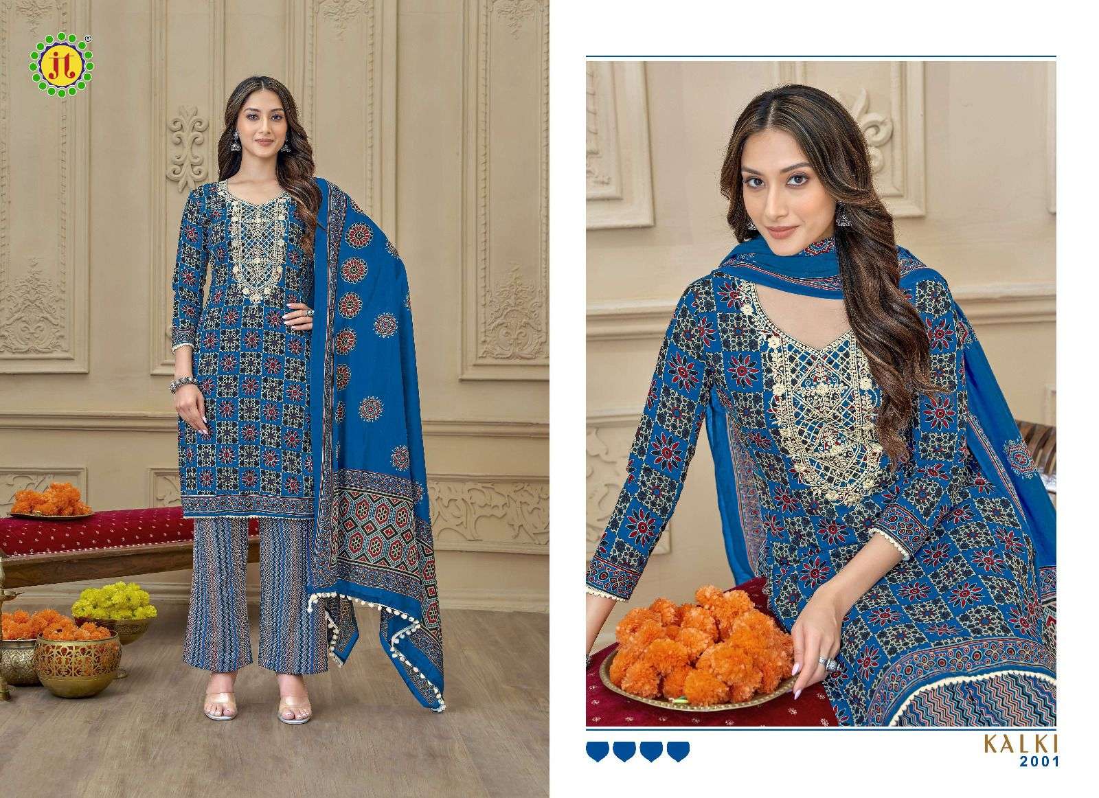 JT KALKI VOL 2 COTTON FANCY WORK LADIES SUIT