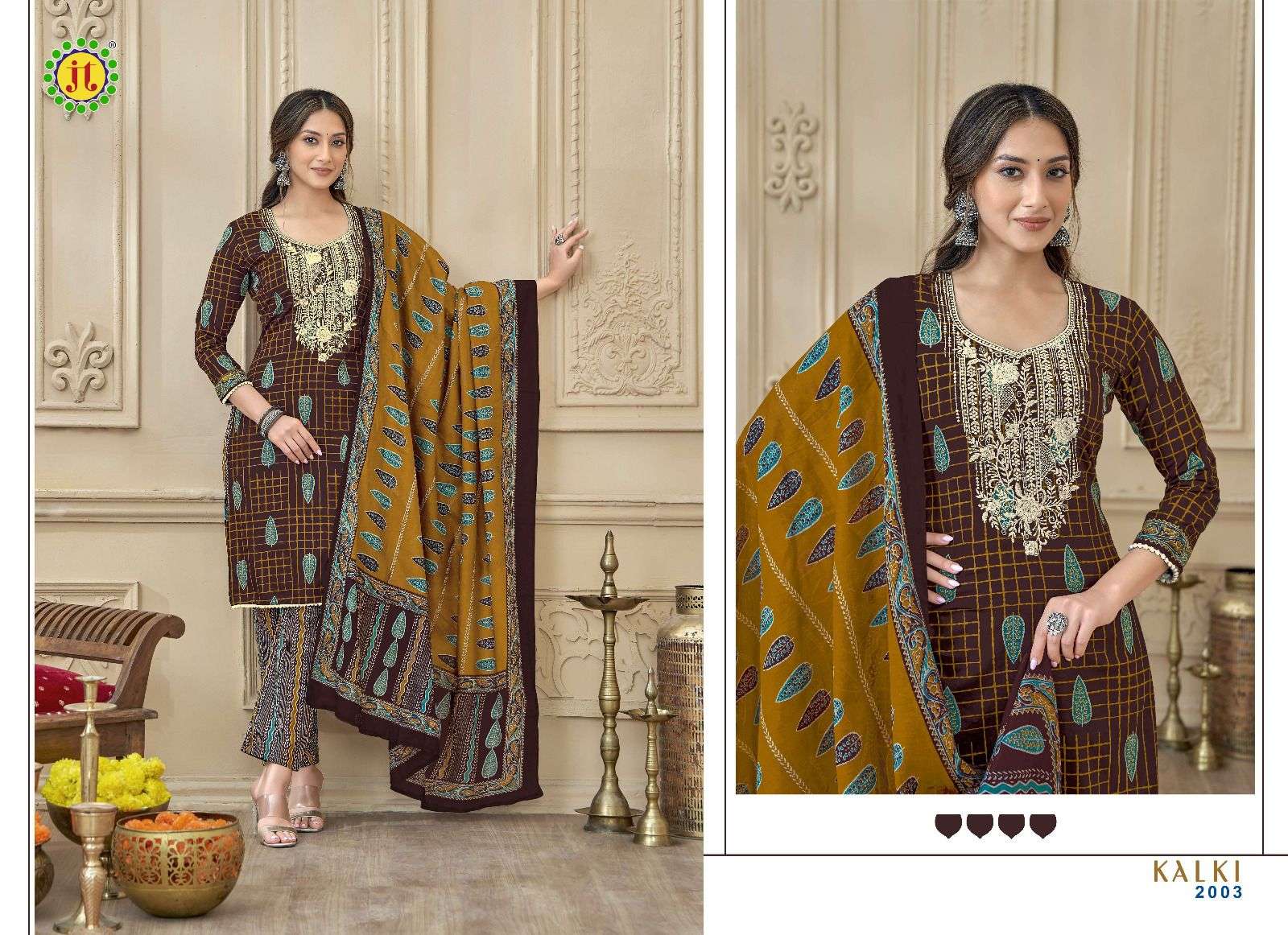 JT KALKI VOL 2 COTTON FANCY WORK LADIES SUIT