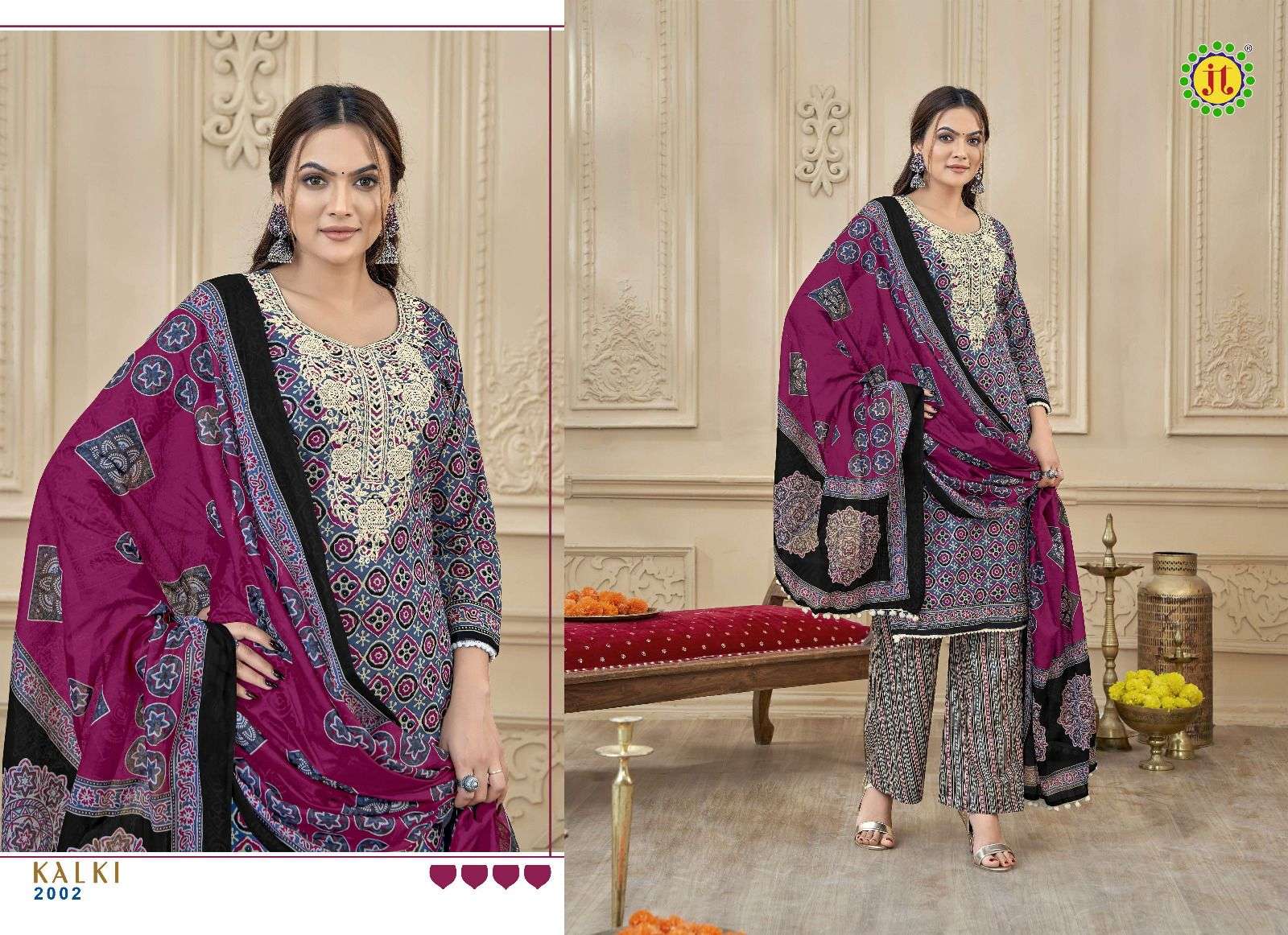 JT KALKI VOL 2 COTTON FANCY WORK LADIES SUIT