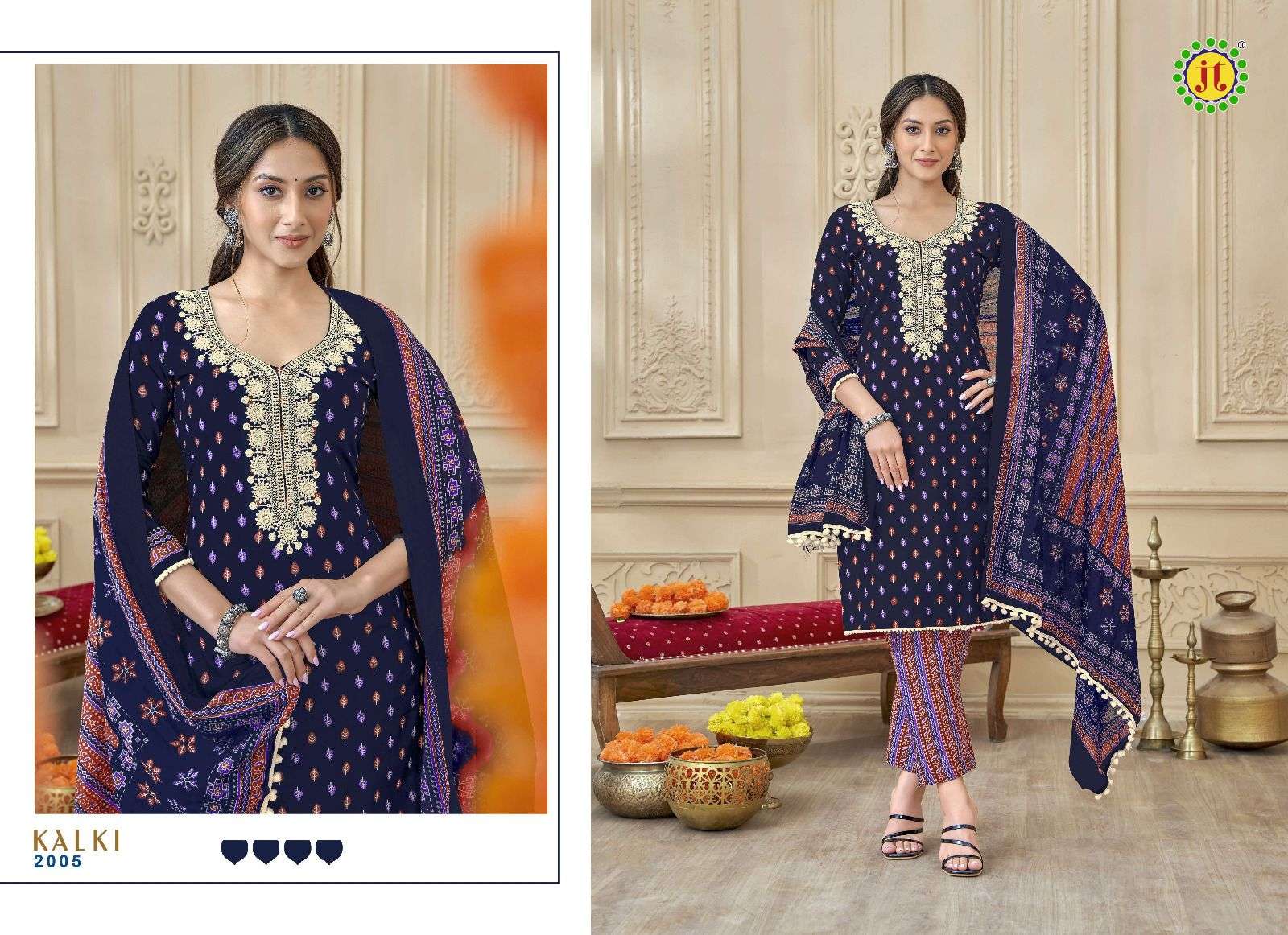 JT KALKI VOL 2 COTTON FANCY WORK LADIES SUIT