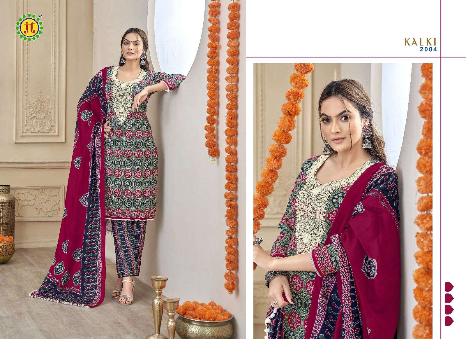 JT KALKI VOL 2 COTTON FANCY WORK LADIES SUIT