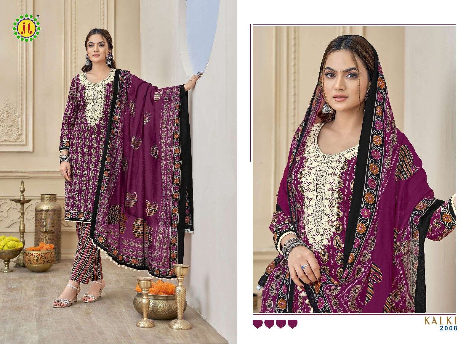 JT KALKI VOL 2 COTTON FANCY WORK LADIES SUIT