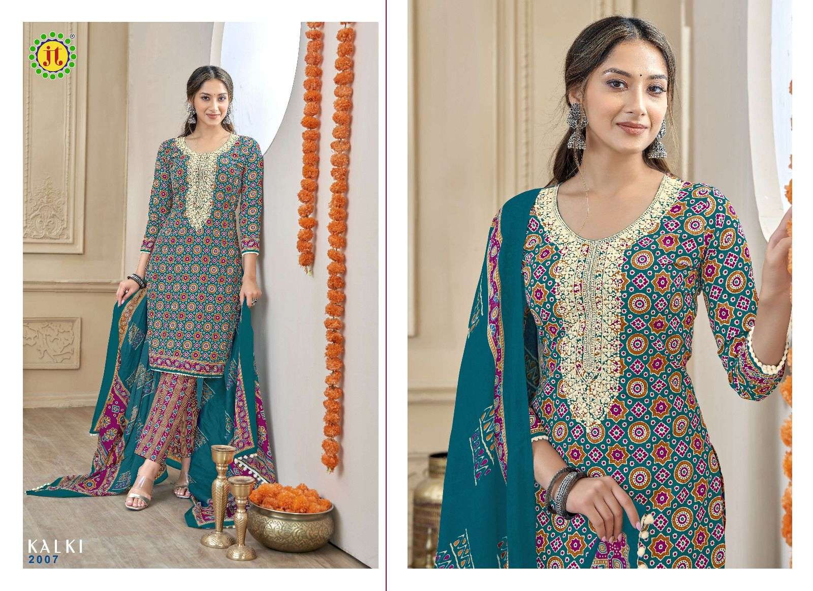 JT KALKI VOL 2 COTTON FANCY WORK LADIES SUIT