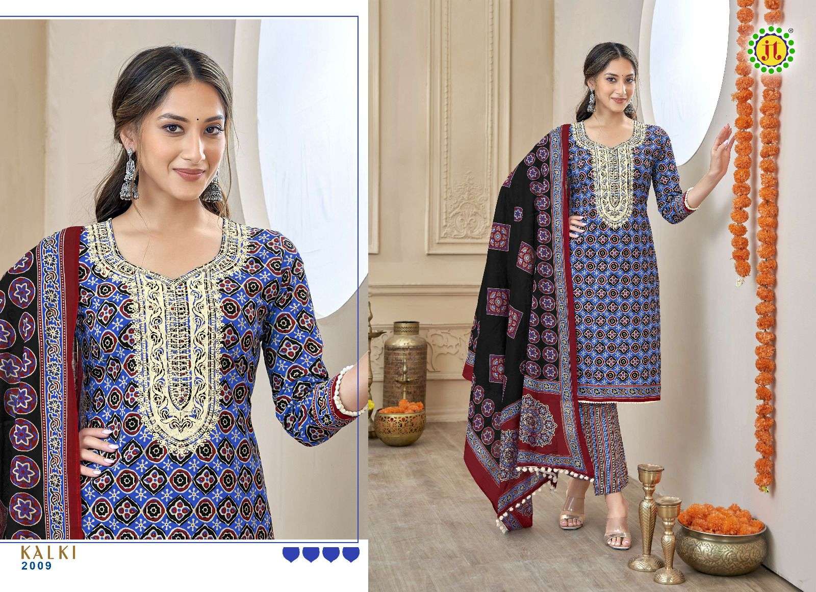 JT KALKI VOL 2 COTTON FANCY WORK LADIES SUIT