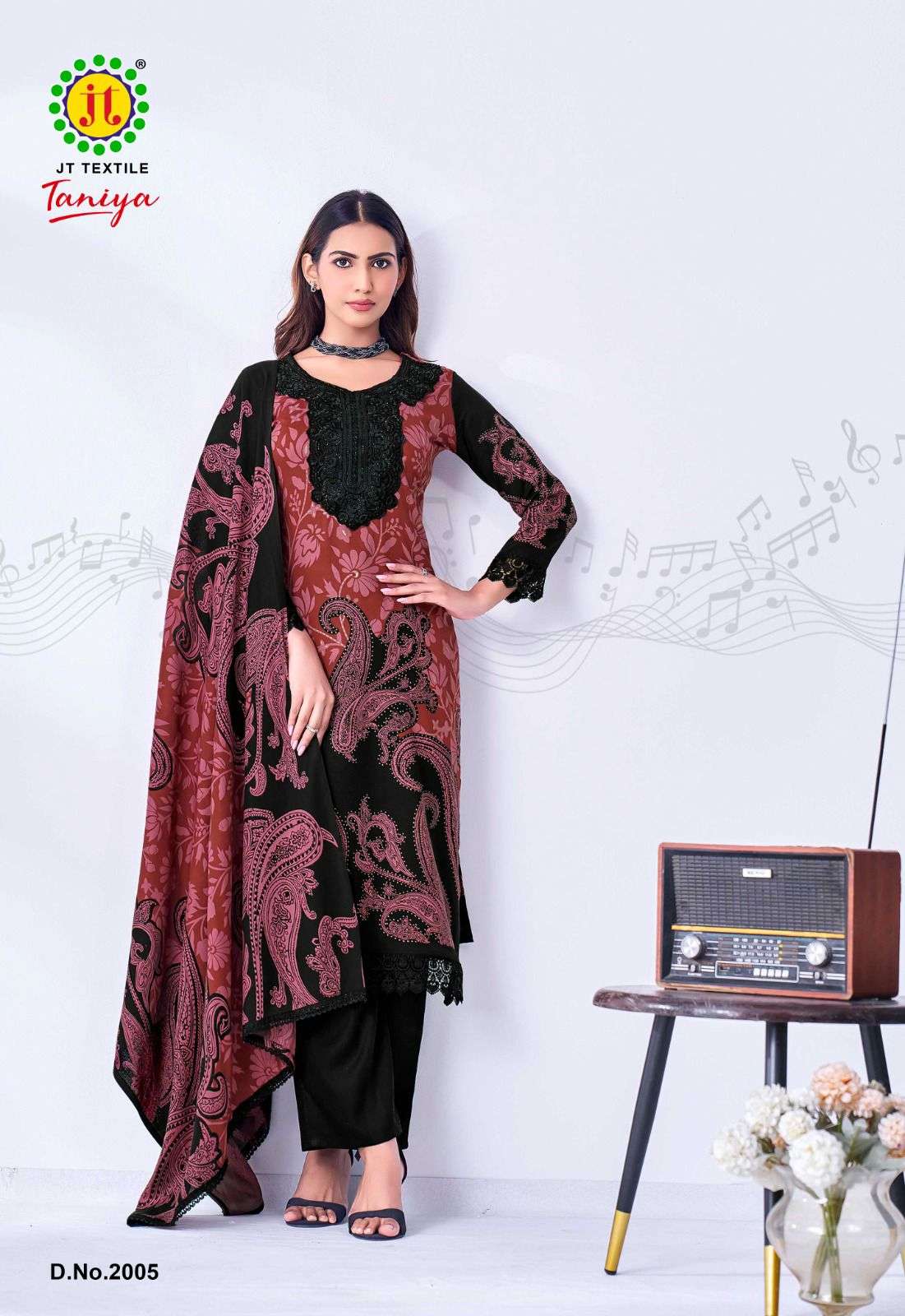 JT TANIYA VOL 2 RAYON FANCY WORKS LADIES SALWAR SUIT