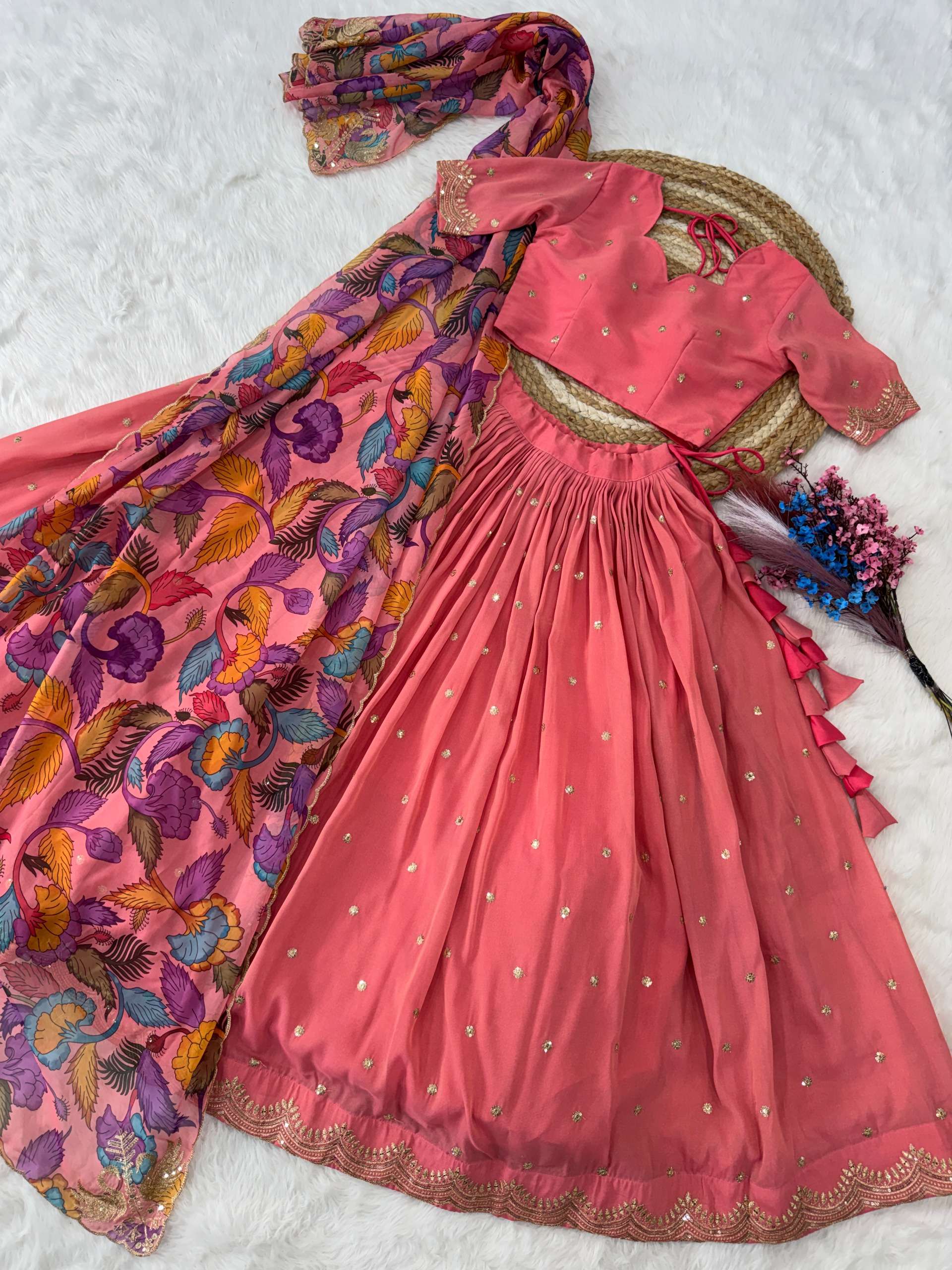 KA 5069 SILK DESIGNER WORK PARTY WEAR LEHENGA CHOLI COLLECTION