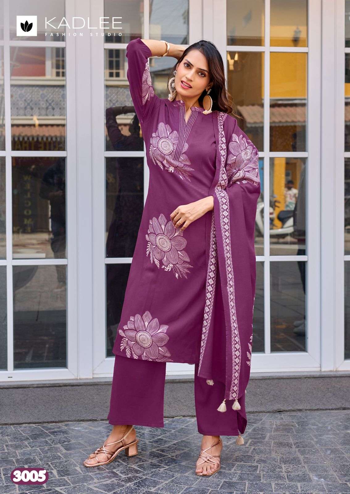 KADLEE FASHION KASTURAM RAYON FANCY WORKS LADIES 3PCS SET COLLECTION 