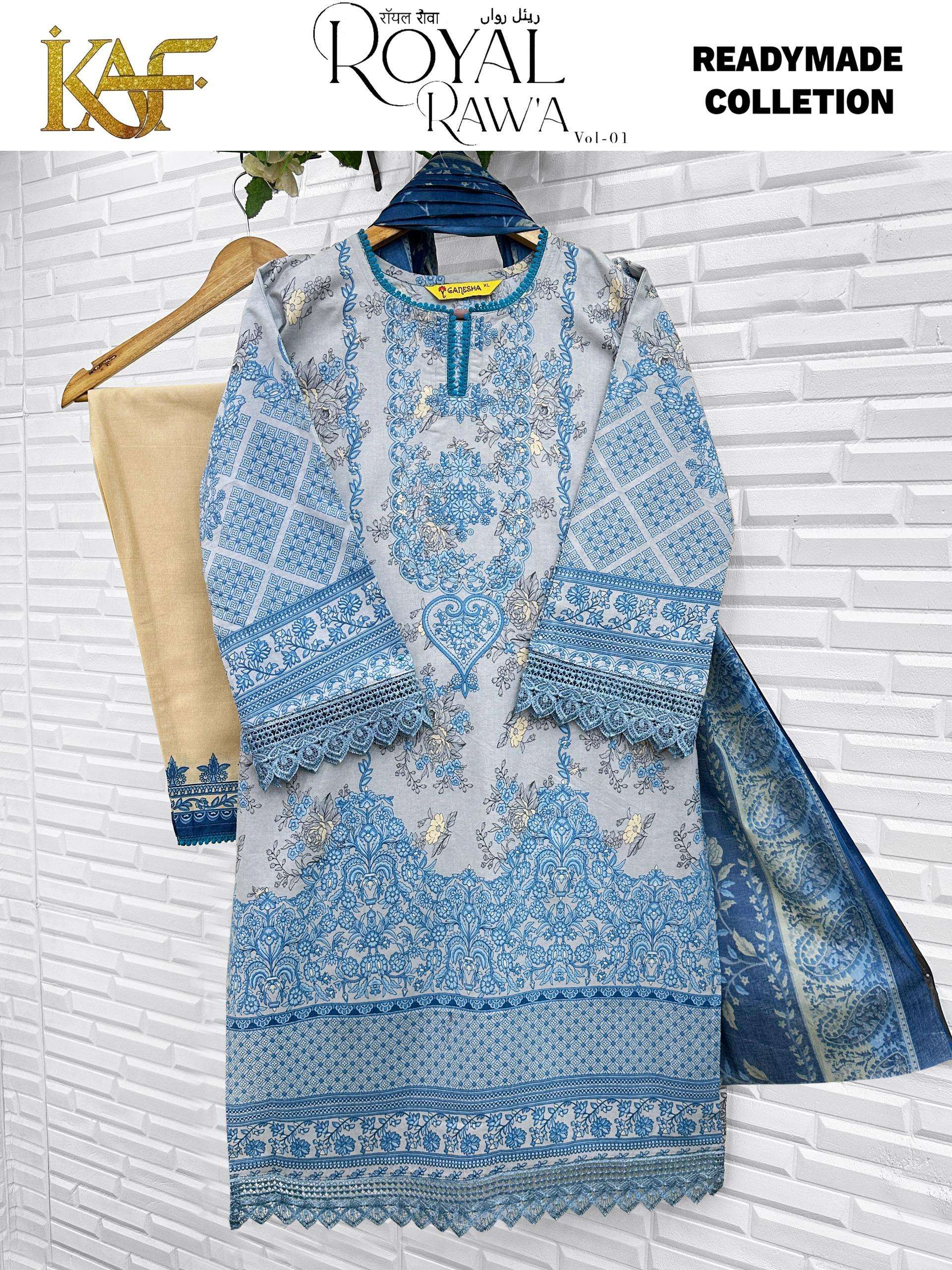 KAF FABRIC ROYAL RAWA VOL 1 READY MADE COLLECTION 