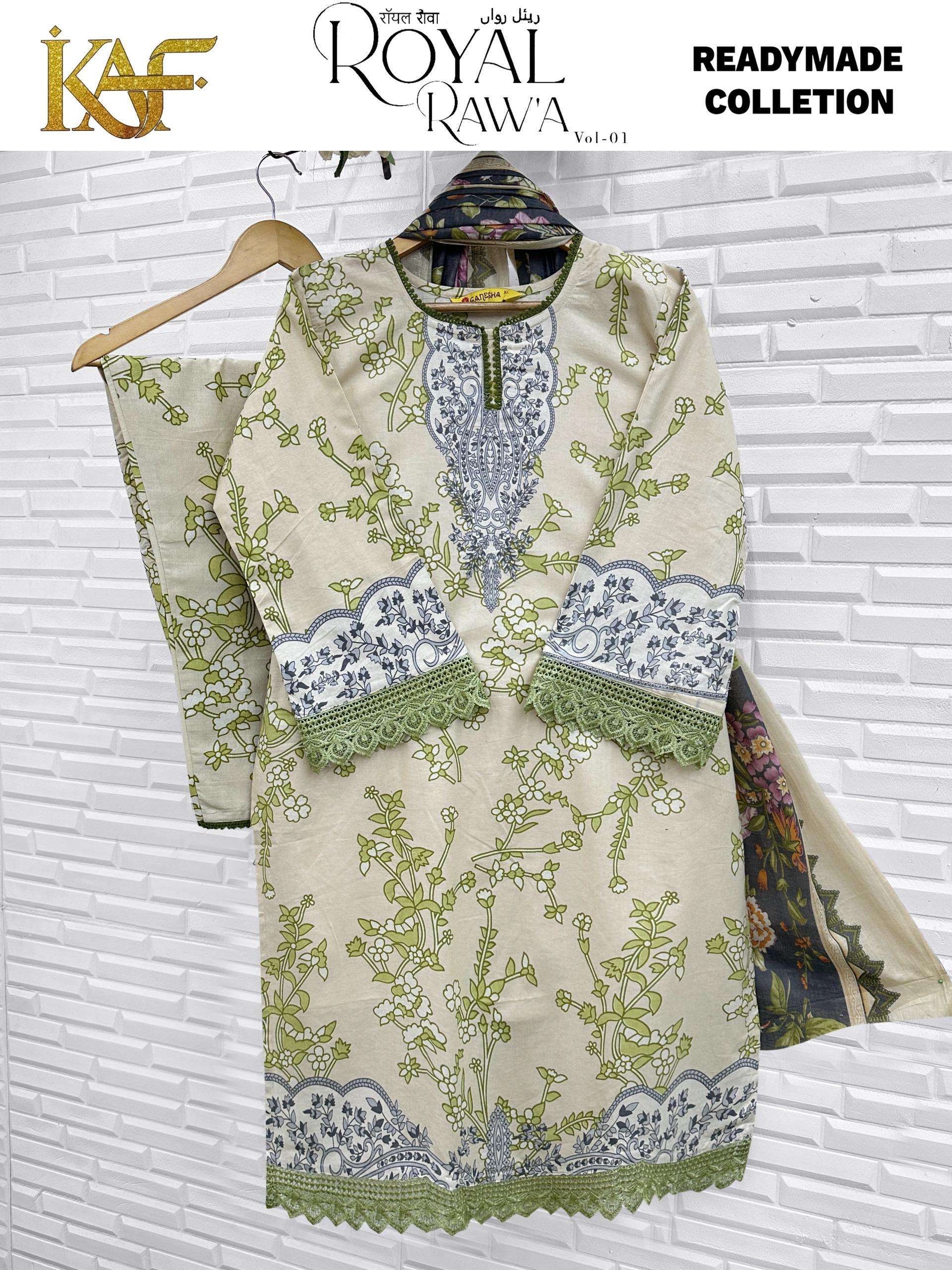 KAF FABRIC ROYAL RAWA VOL 1 READY MADE COLLECTION 