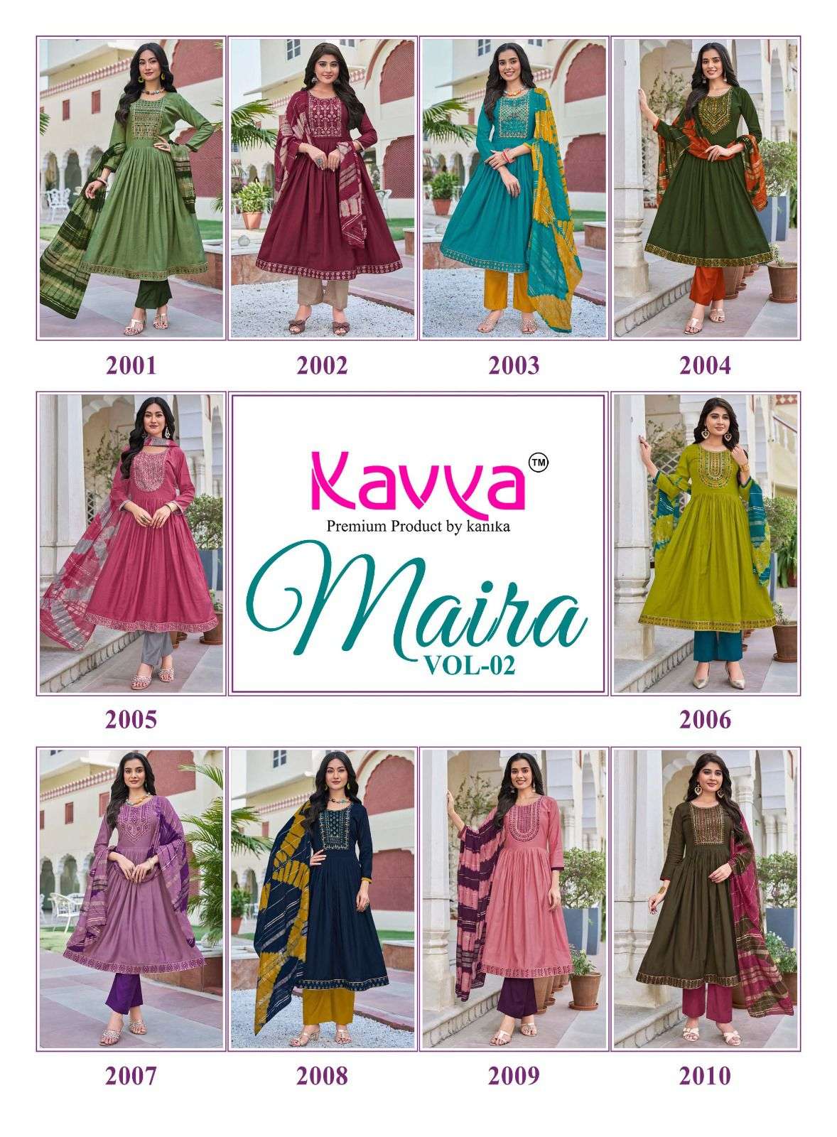 KAVYA MAIRA VOL 2 FANCY UMBRELLA CUT STYLE LADIES 3PCS SET COLLECTION 
