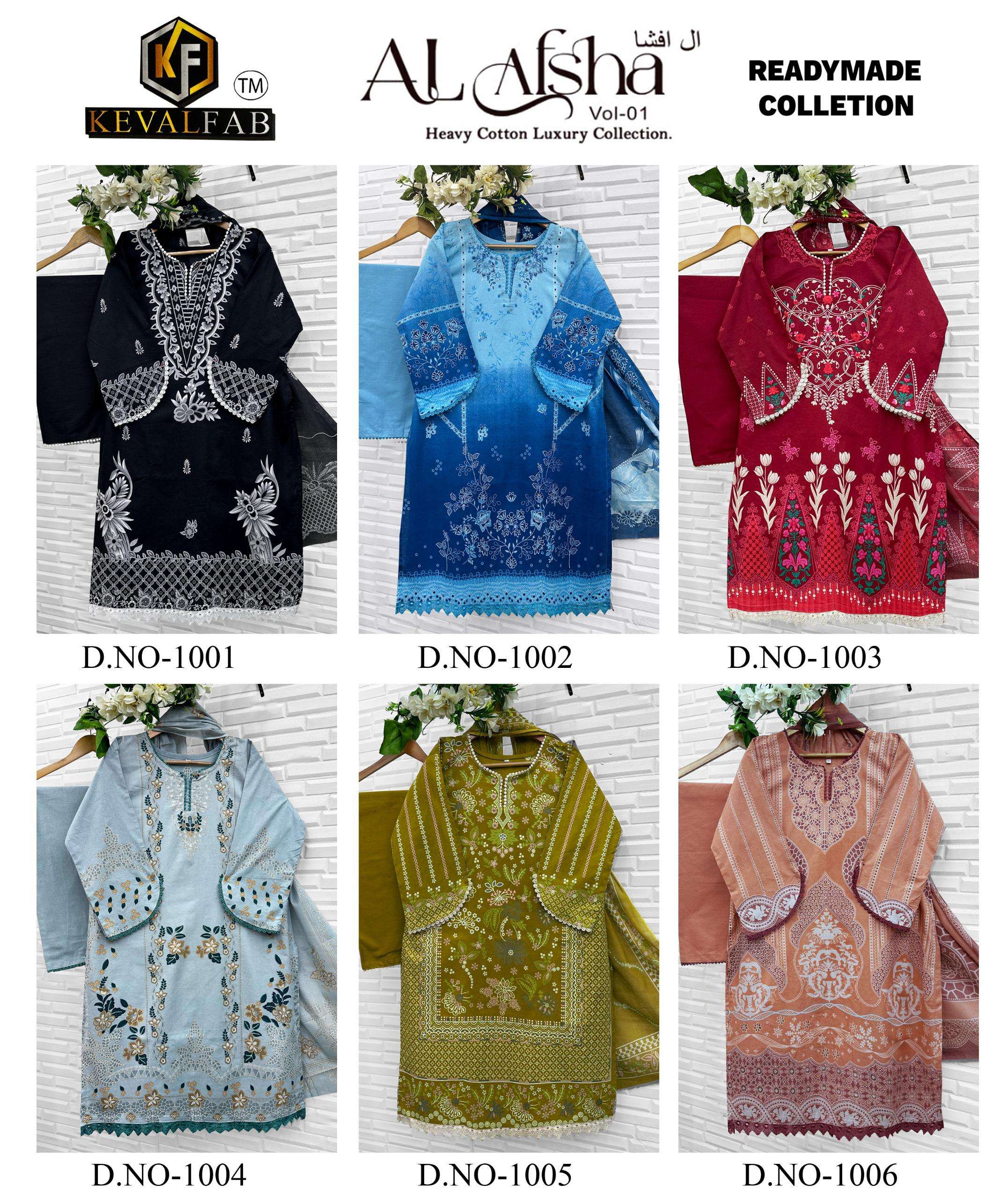 KEVAL FAB  AL AFSHA VOL 1 READ YMADE COLLECTION 