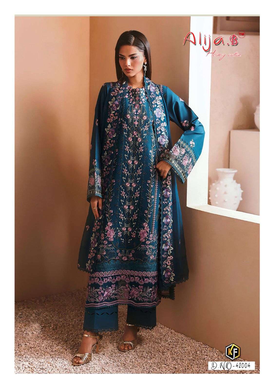 KEVAL FAB ALIJA B VOL 42 LAWN COTTON DIGITAL PRINTS SALWAR SUIT