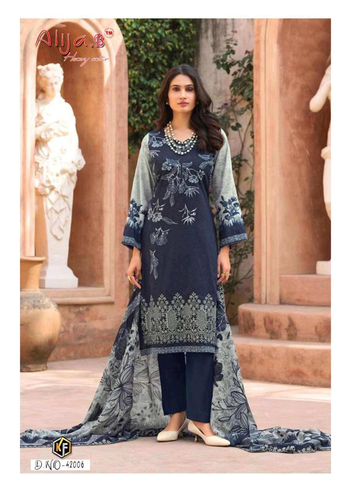 KEVAL FAB ALIJA B VOL 42 LAWN COTTON DIGITAL PRINTS SALWAR SUIT