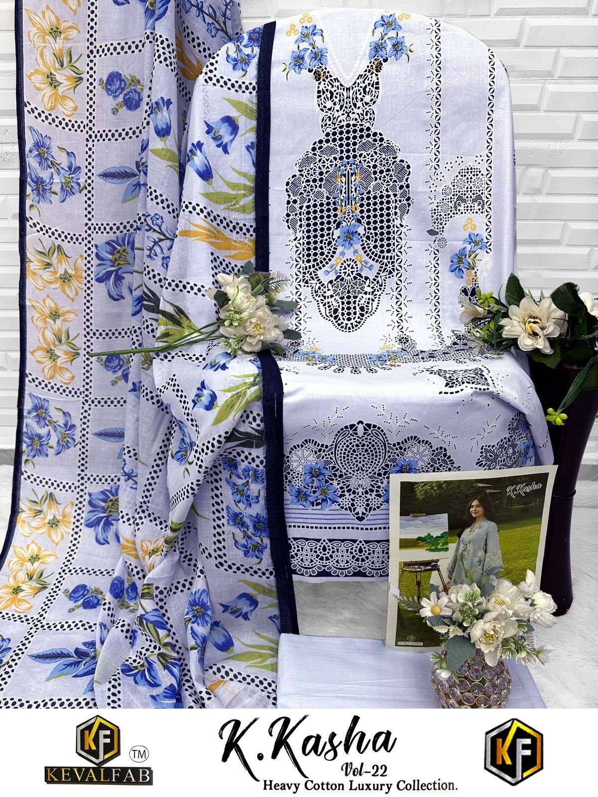KEVAL FAB K KASHA VOL 22 COTTON DIGITAL PRINT SALWAR SUIT