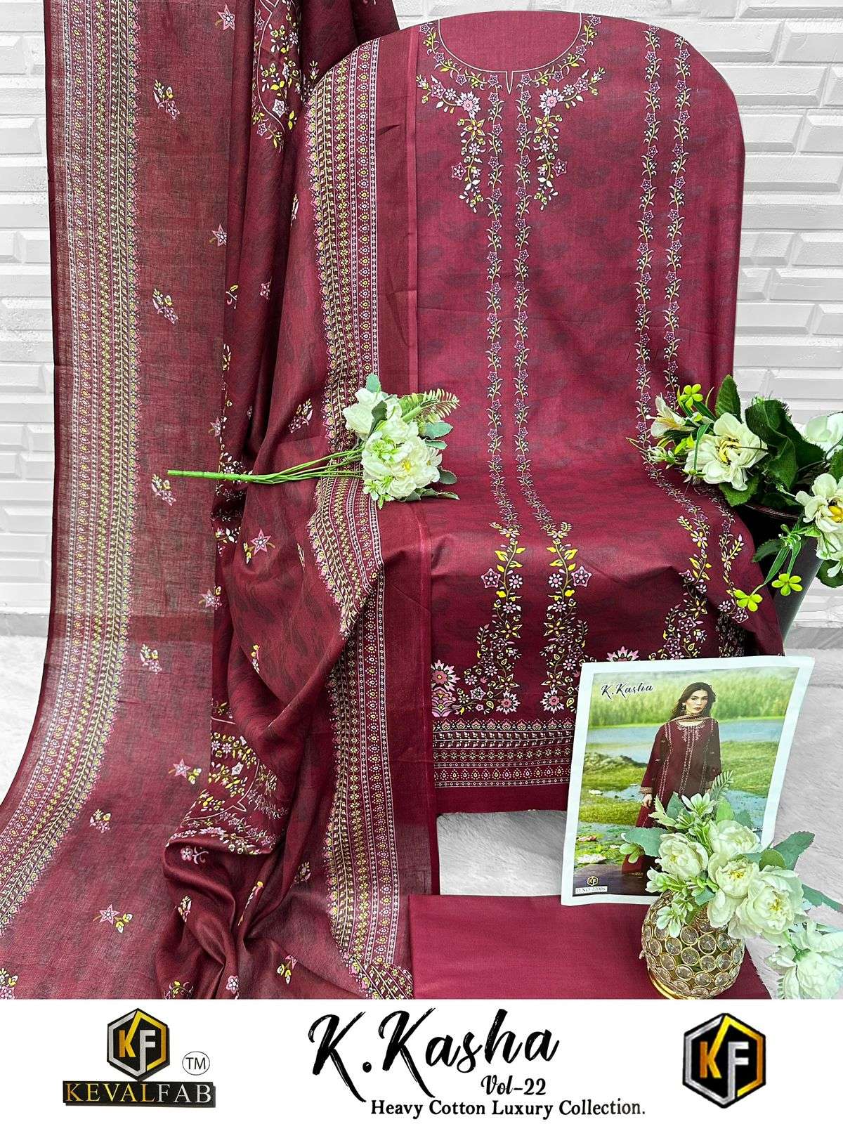 KEVAL FAB K KASHA VOL 22 COTTON DIGITAL PRINT SALWAR SUIT