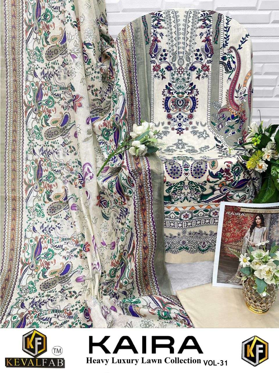 KEVAL FAB KAIRA VOL 31 LAWN COTTON DIGITAL PRINT SALWAR SUITS