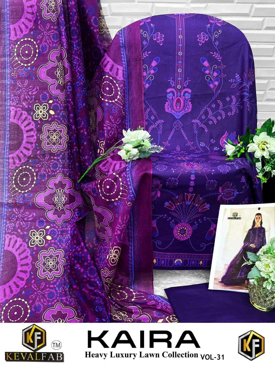 KEVAL FAB KAIRA VOL 31 LAWN COTTON DIGITAL PRINT SALWAR SUITS