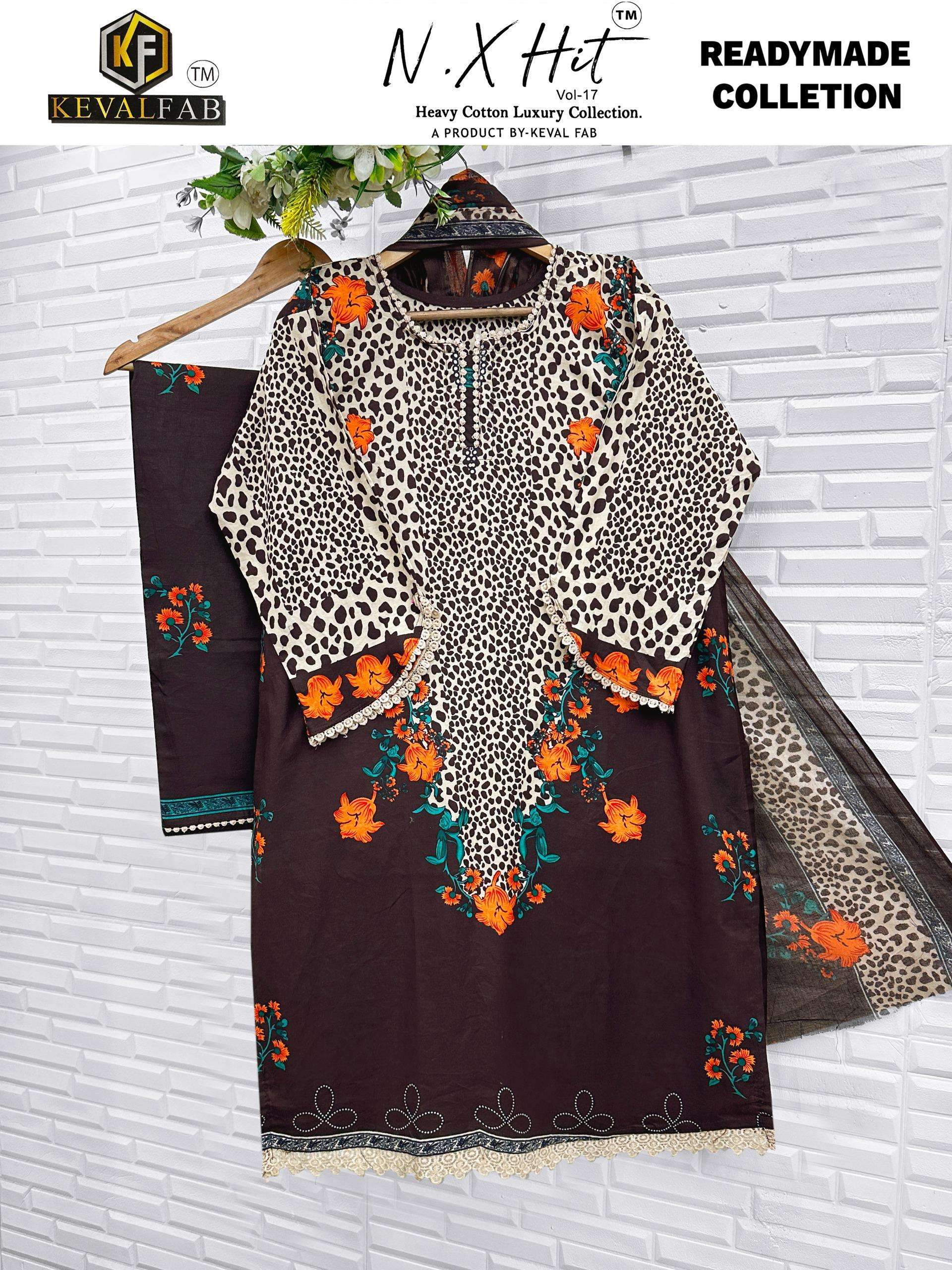 KEVAL FAB NX HIT COTTON LUXURY COLLECTION VOL 17 READY MADE COLLECTION 