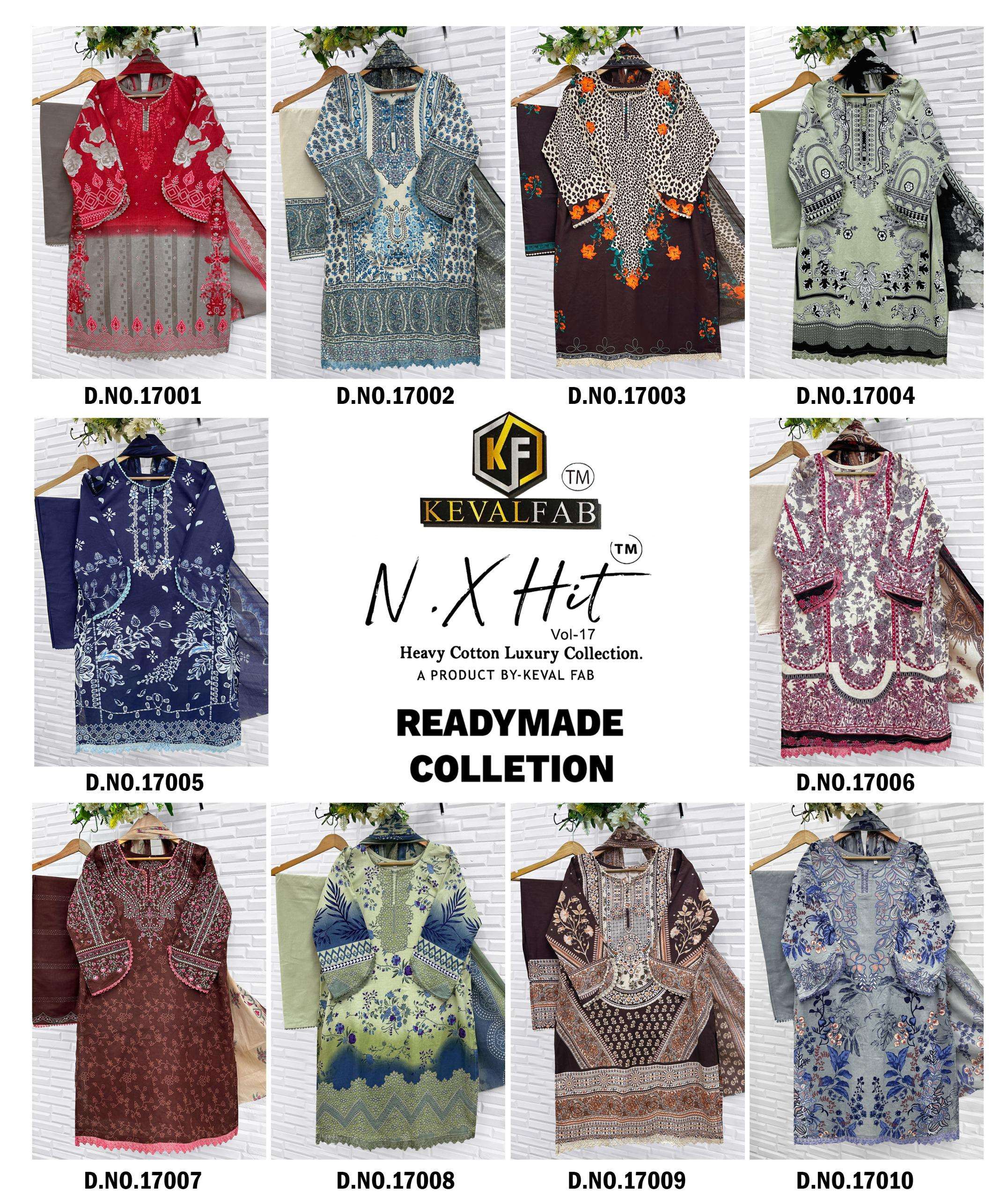 KEVAL FAB NX HIT COTTON LUXURY COLLECTION VOL 17 READY MADE COLLECTION 