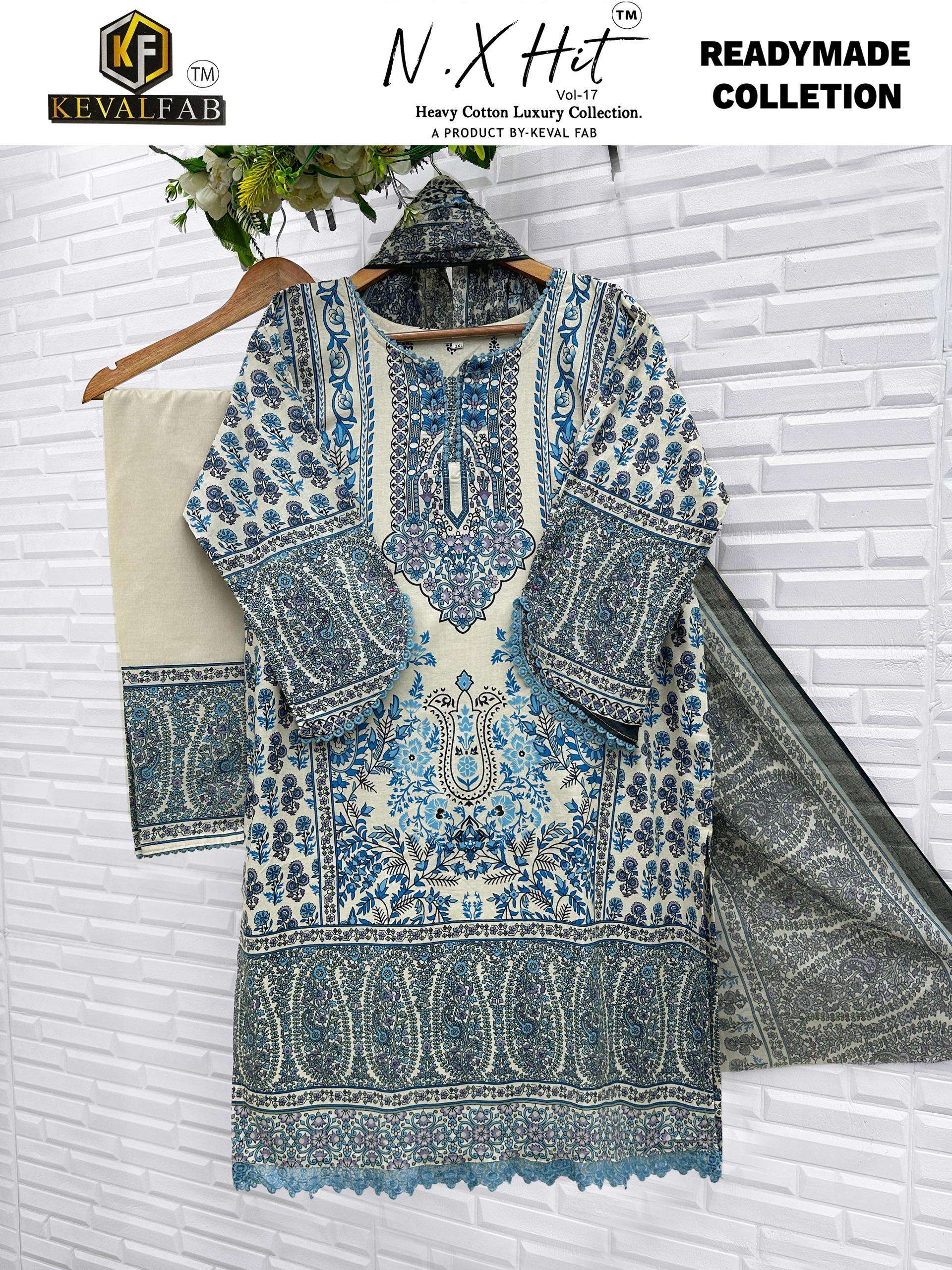 KEVAL FAB NX HIT COTTON LUXURY COLLECTION VOL 17 READY MADE COLLECTION 