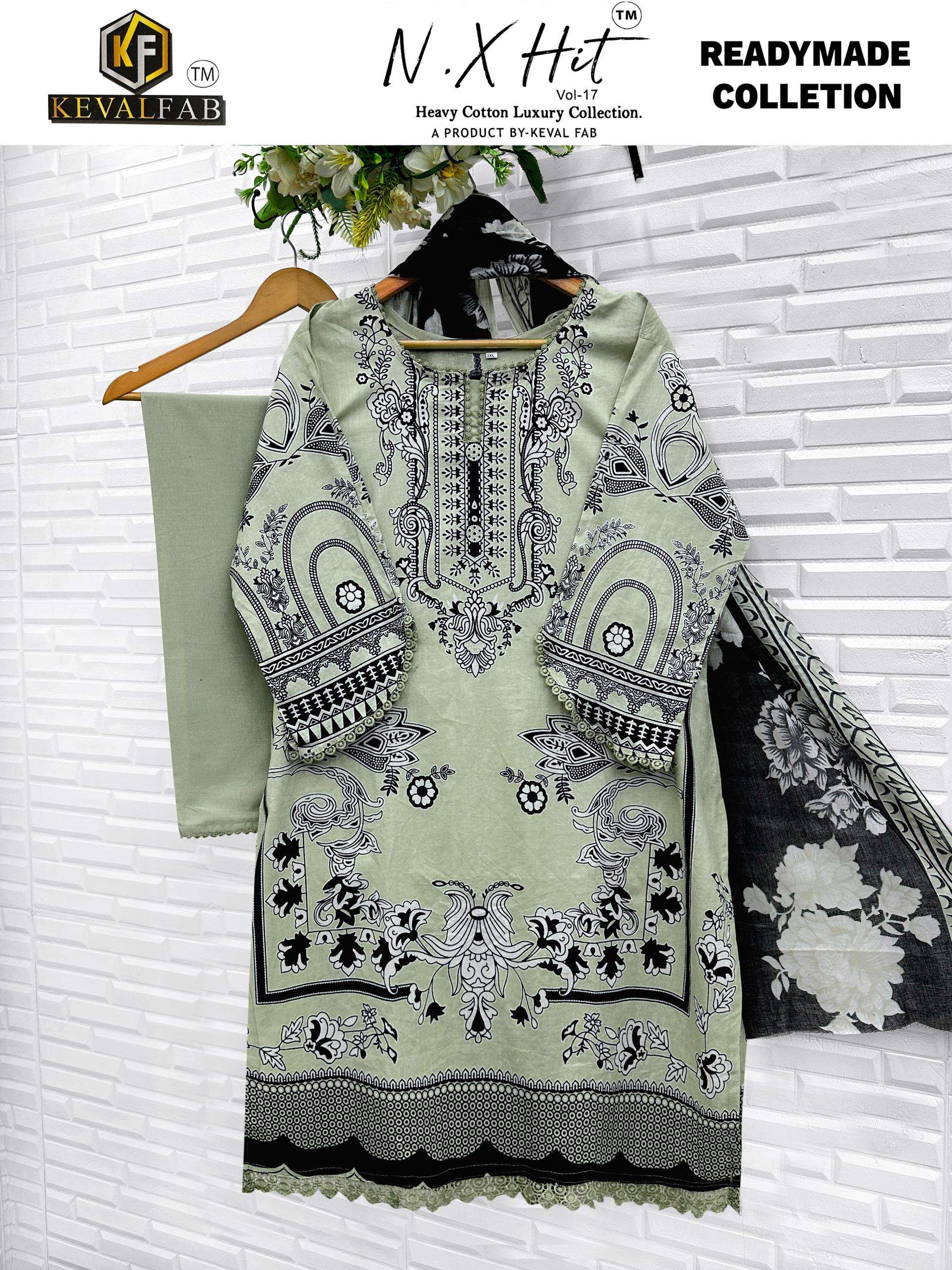 KEVAL FAB NX HIT COTTON LUXURY COLLECTION VOL 17 READY MADE COLLECTION 