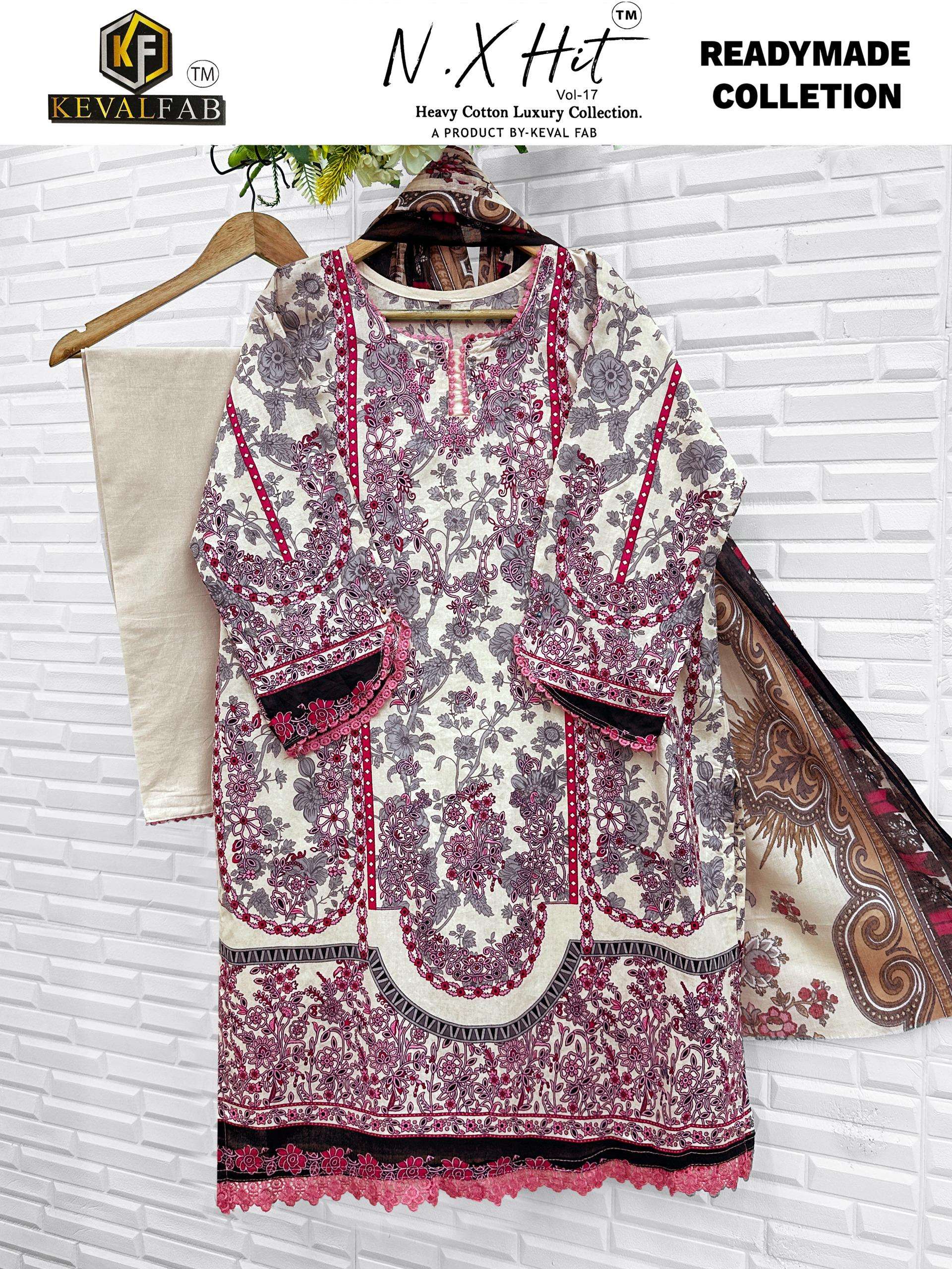 KEVAL FAB NX HIT COTTON LUXURY COLLECTION VOL 17 READY MADE COLLECTION 